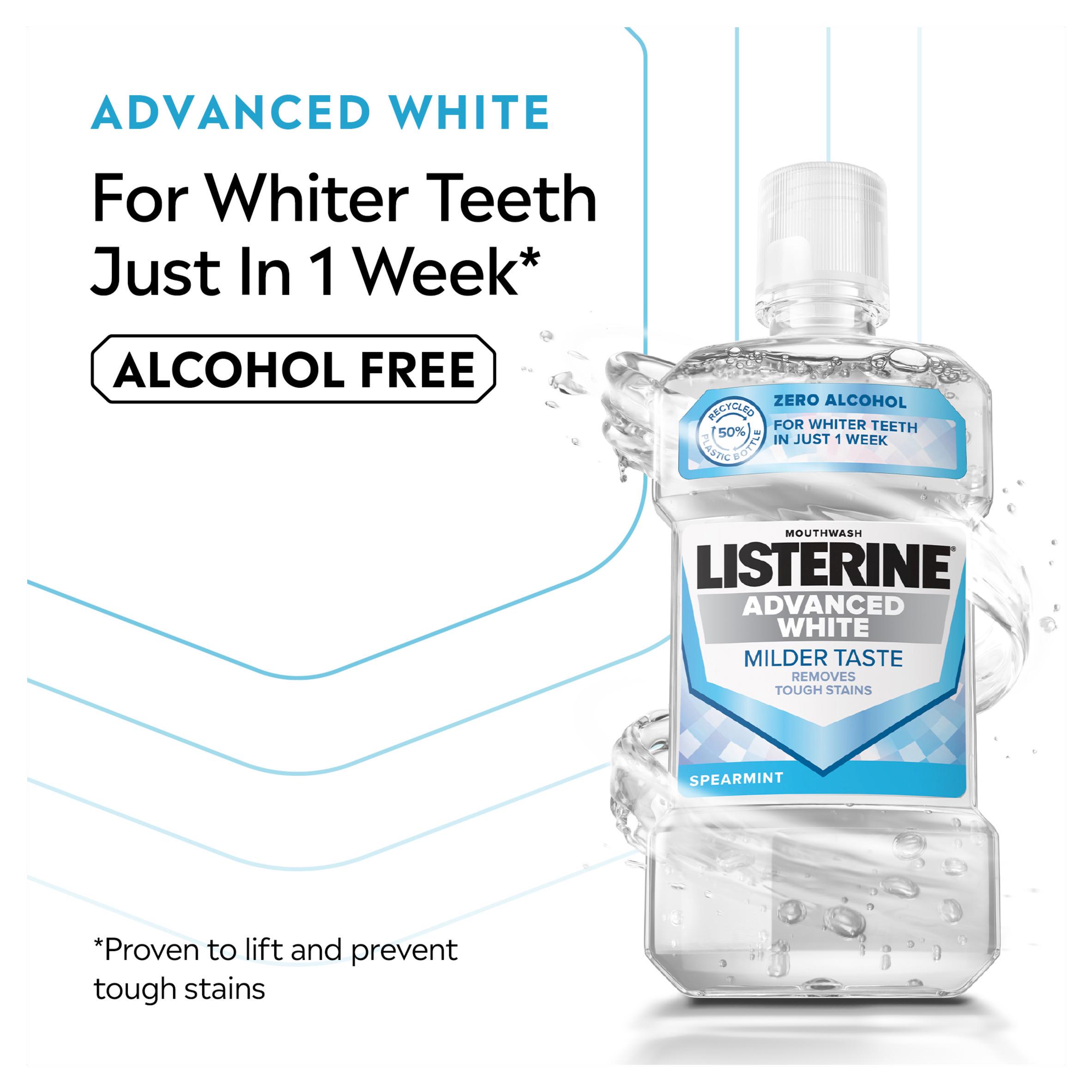 Listerine Advanced White Milder Taste Mouthwash 500ml thumbnail 2