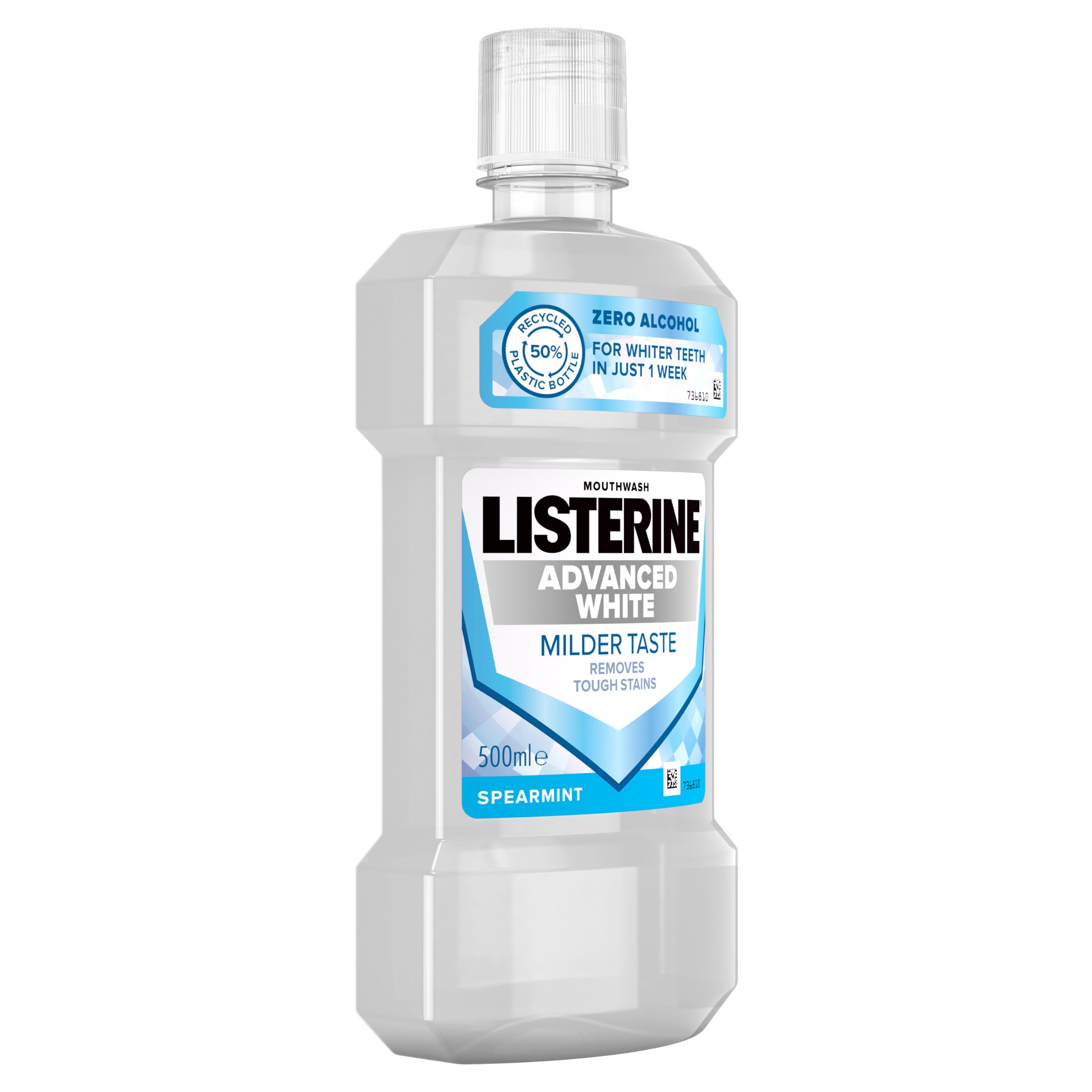 Listerine Advanced White Milder Taste Mouthwash 500ml thumbnail 6