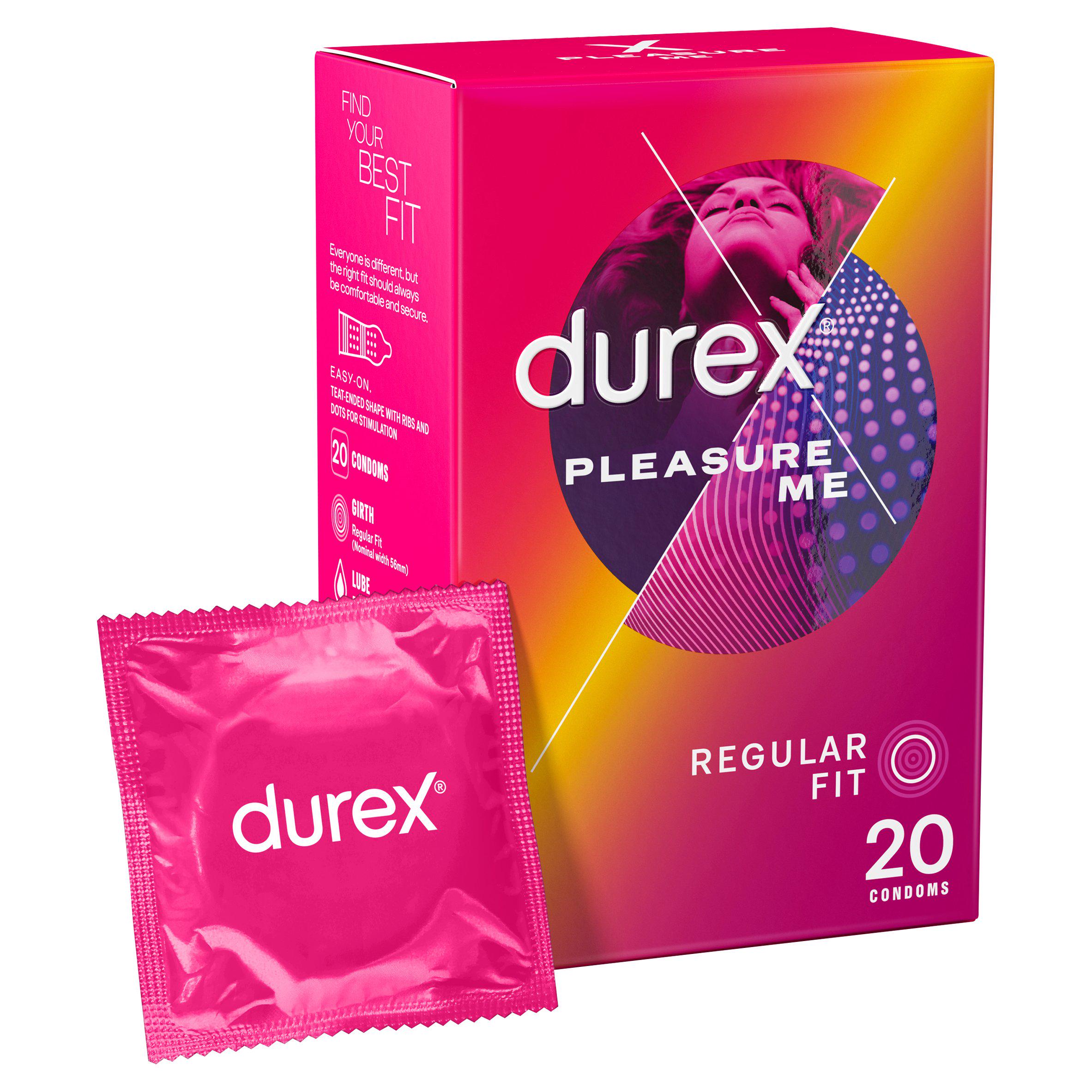 Durex Pleasure Me Condoms Ribbed & Dotted Regular Fit