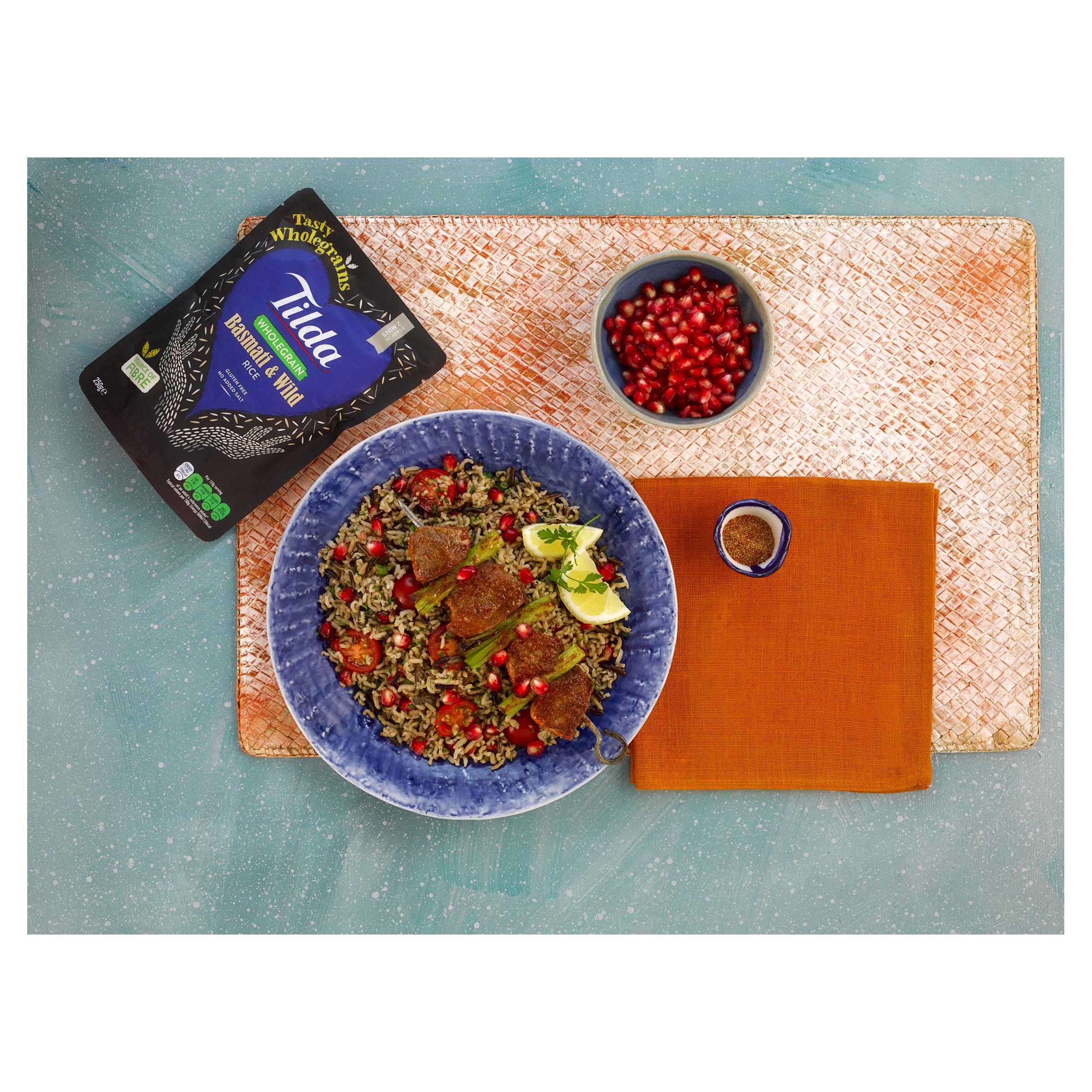 Tilda Microwave Rice Wholegrain Basmati & Wild 250g thumbnail 4