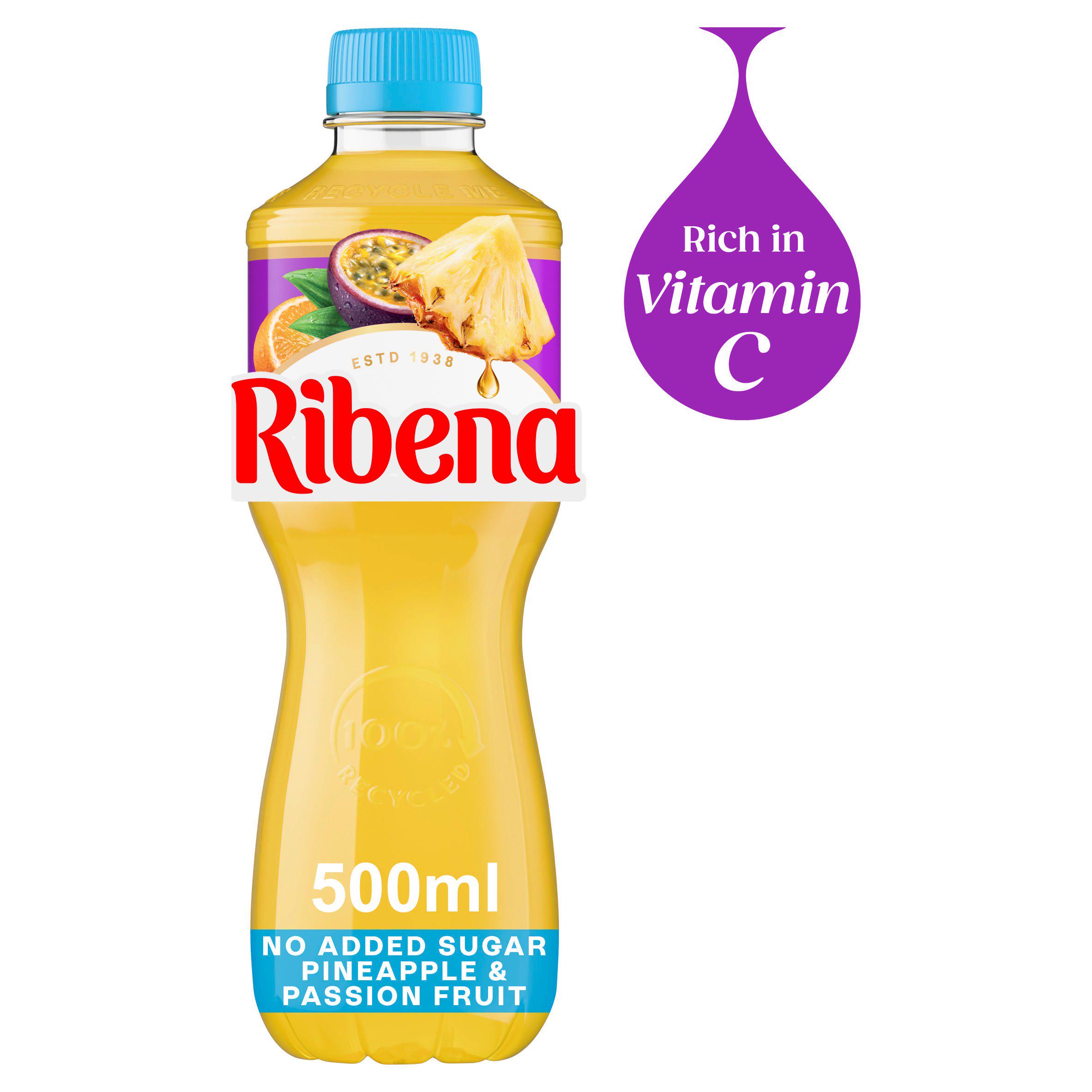 Pineapple and Passion Fruit Juice Drink No Added Sugar 500ml