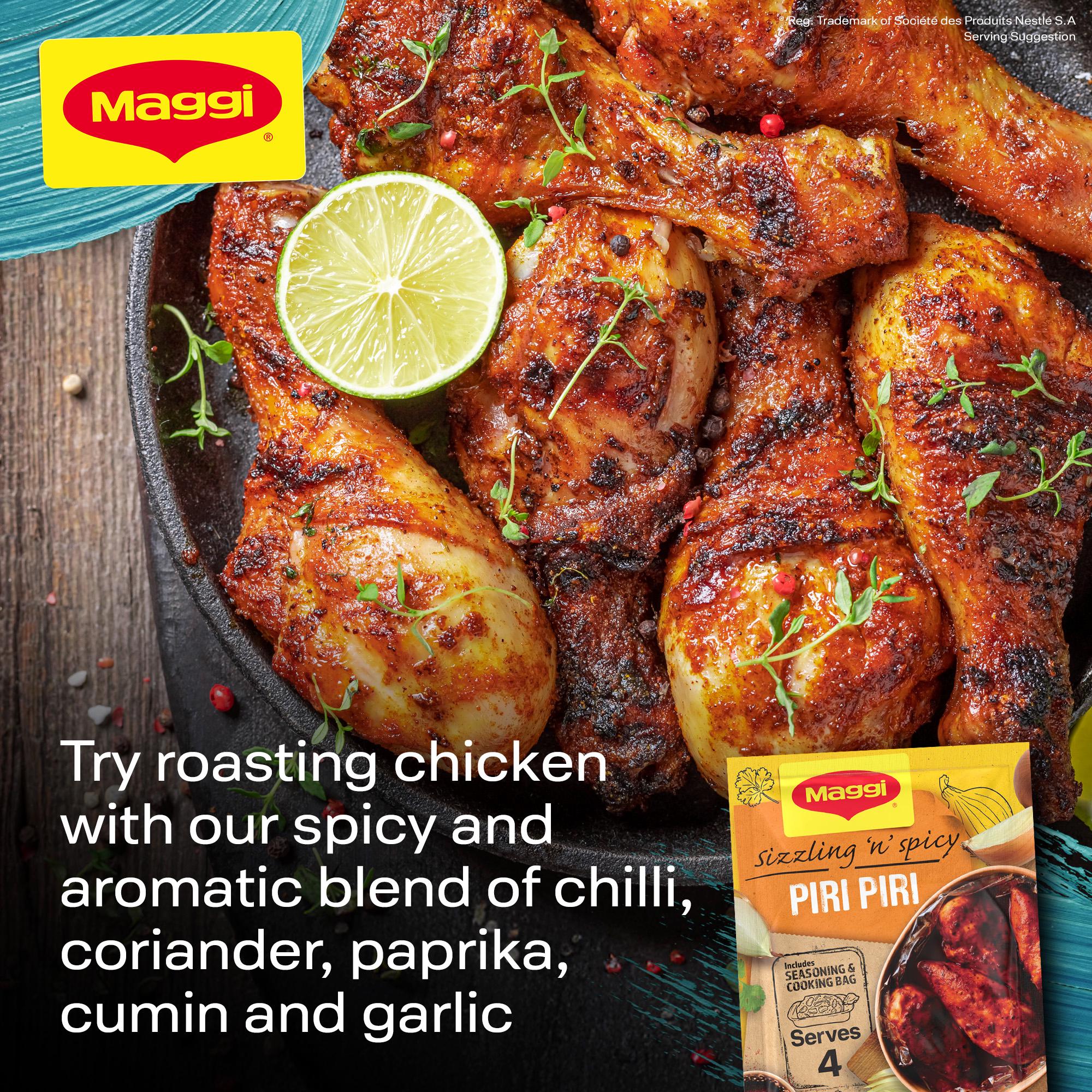 Maggi So Juicy Sizzling & Spicy Piri Piri Chicken Herbs & Spices Recipe Mix 27g thumbnail 5