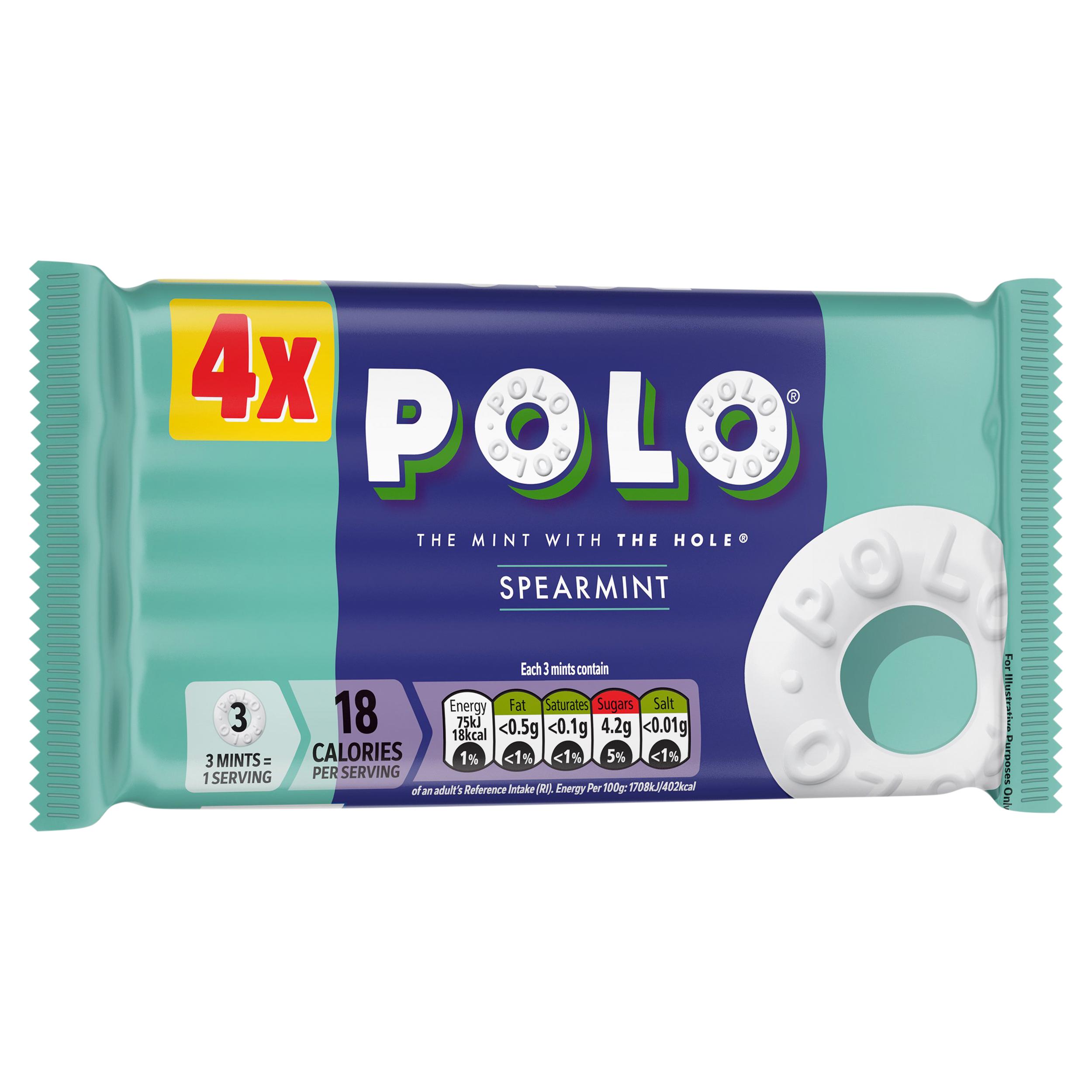 Polo Spearmint Mint Tube Multipack x4 34g thumbnail 2