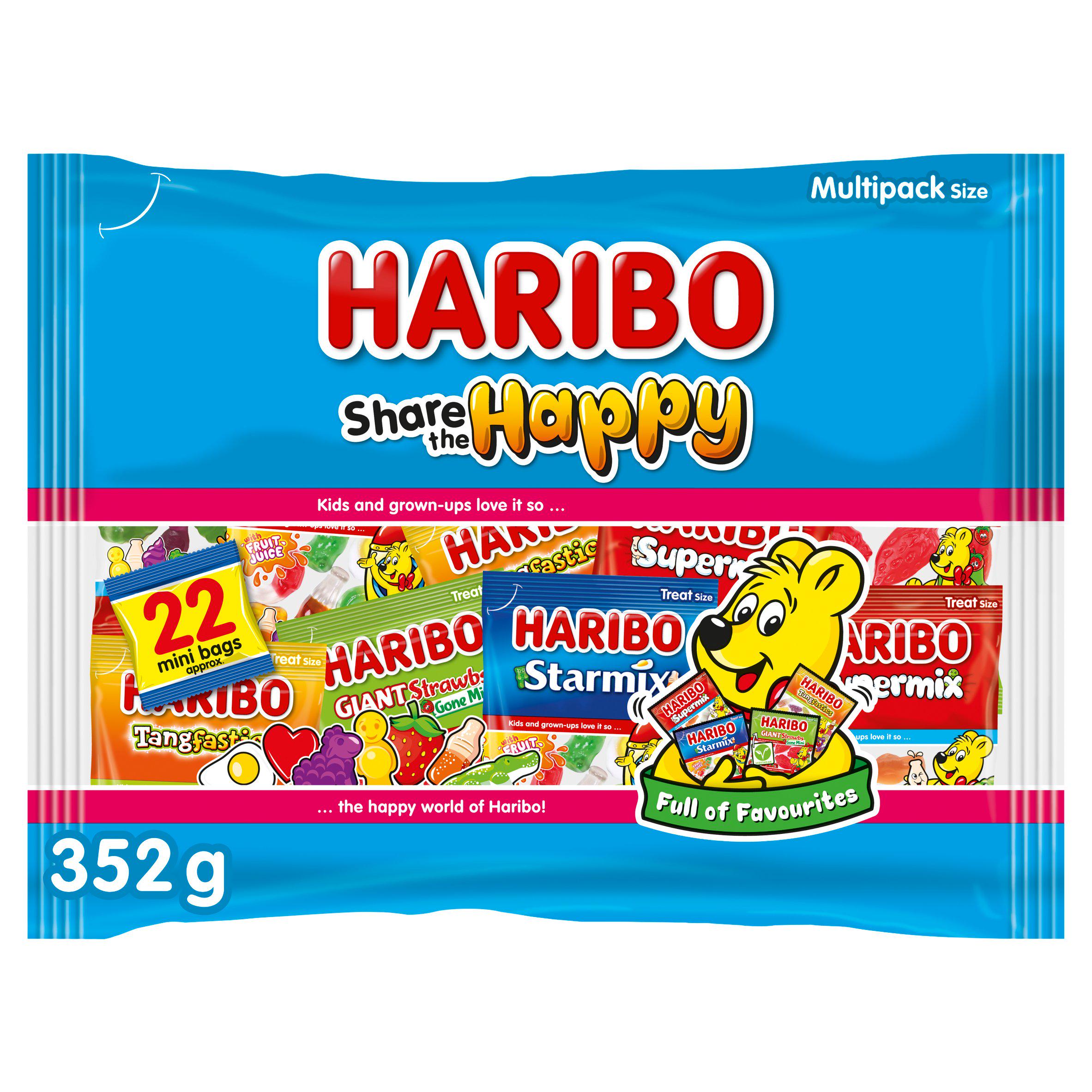 Haribo Share the Happy Mini Bag Multipack Sweets 352g