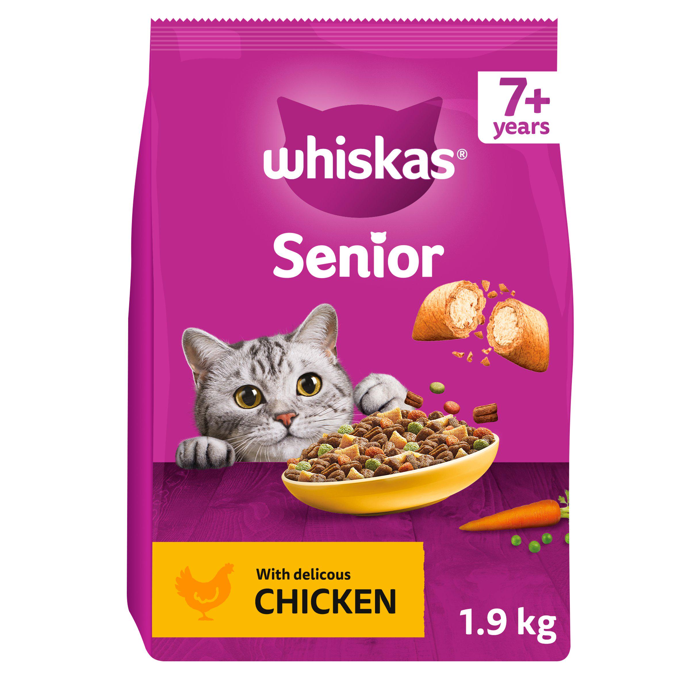 Whiskas 7+ Senior Dry Cat Food with Chicken
