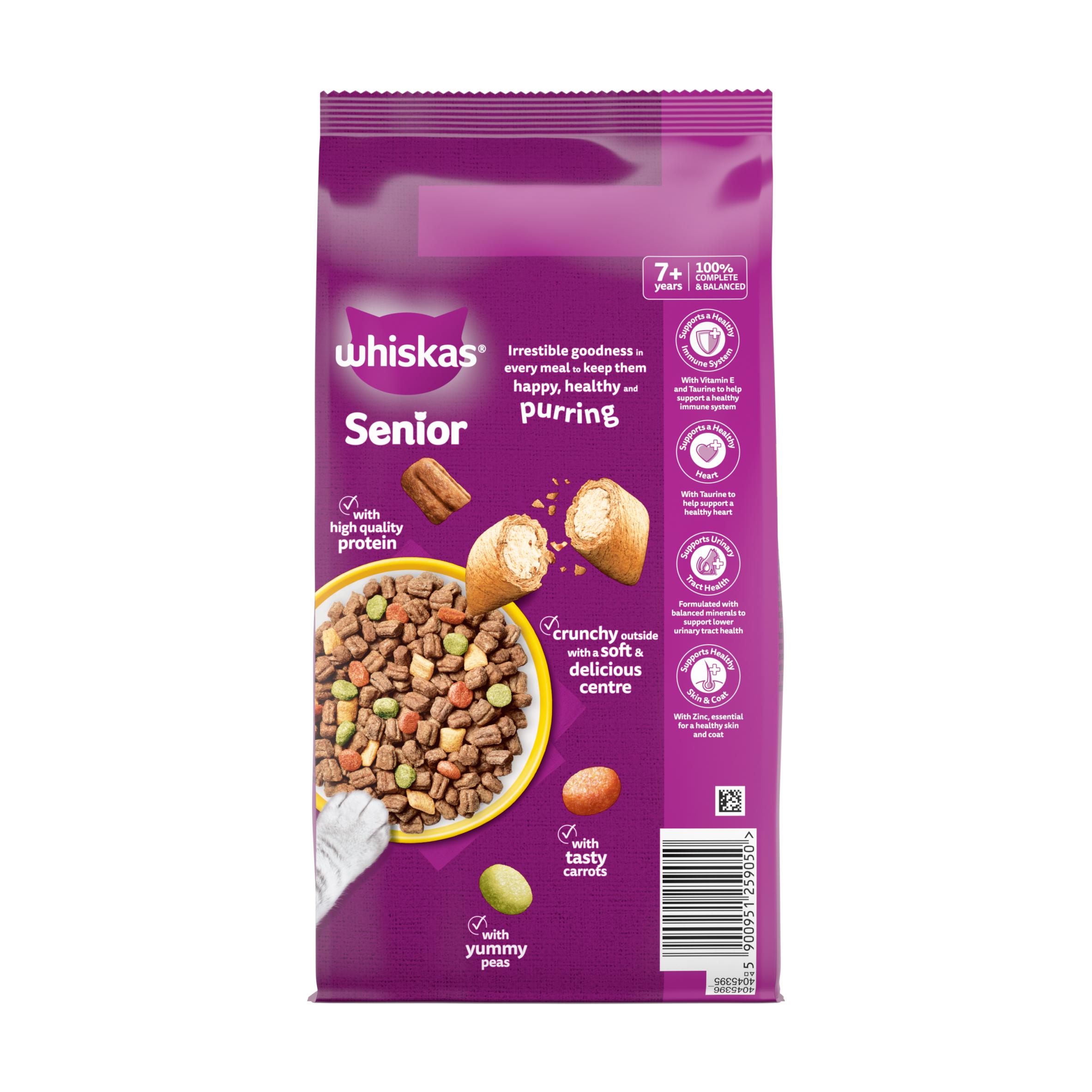 Whiskas Biscuits Chicken Senior Complete Dry Cat Food 1.9kg thumbnail 6