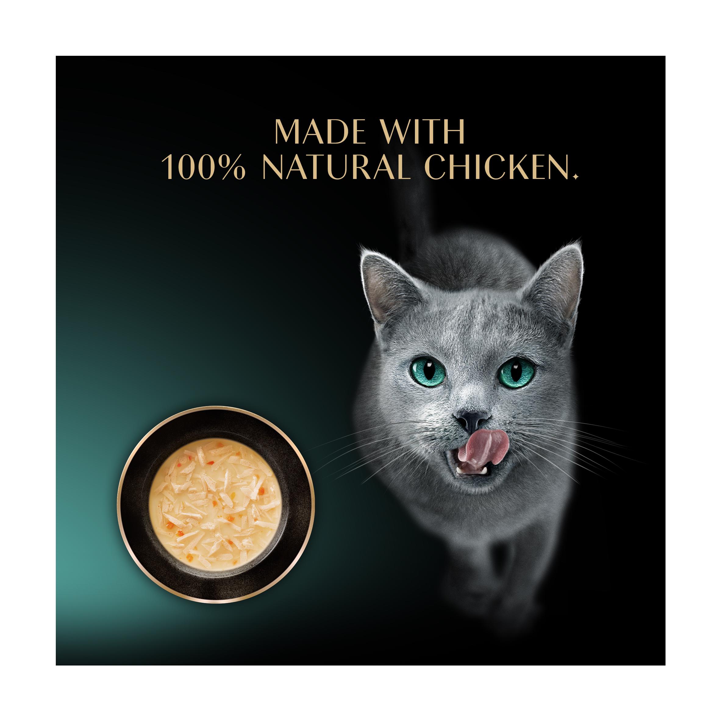 Sheba Classics Soup Chicken Adult Wet Cat Food Pouches 4 x 40g thumbnail 3