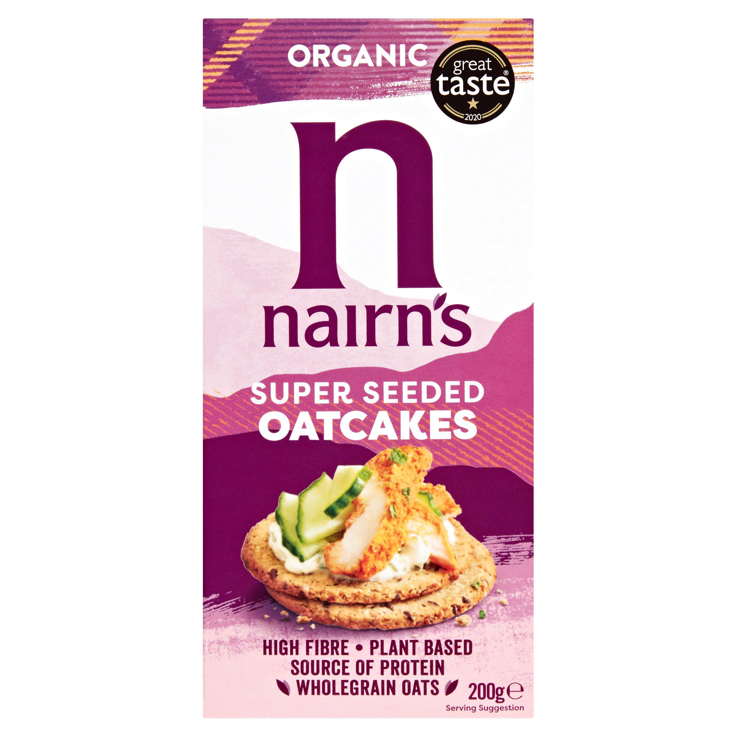 Nairn's Organic Super Seeded Flaxseed Chia & Sunflower Oatcakes