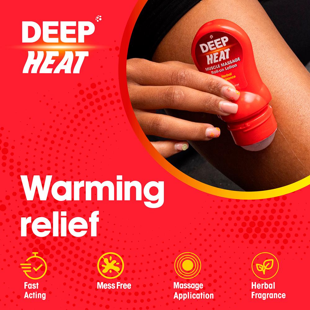 Deep Heat Muscle Massage Roll-on Lotion 50ml thumbnail 2