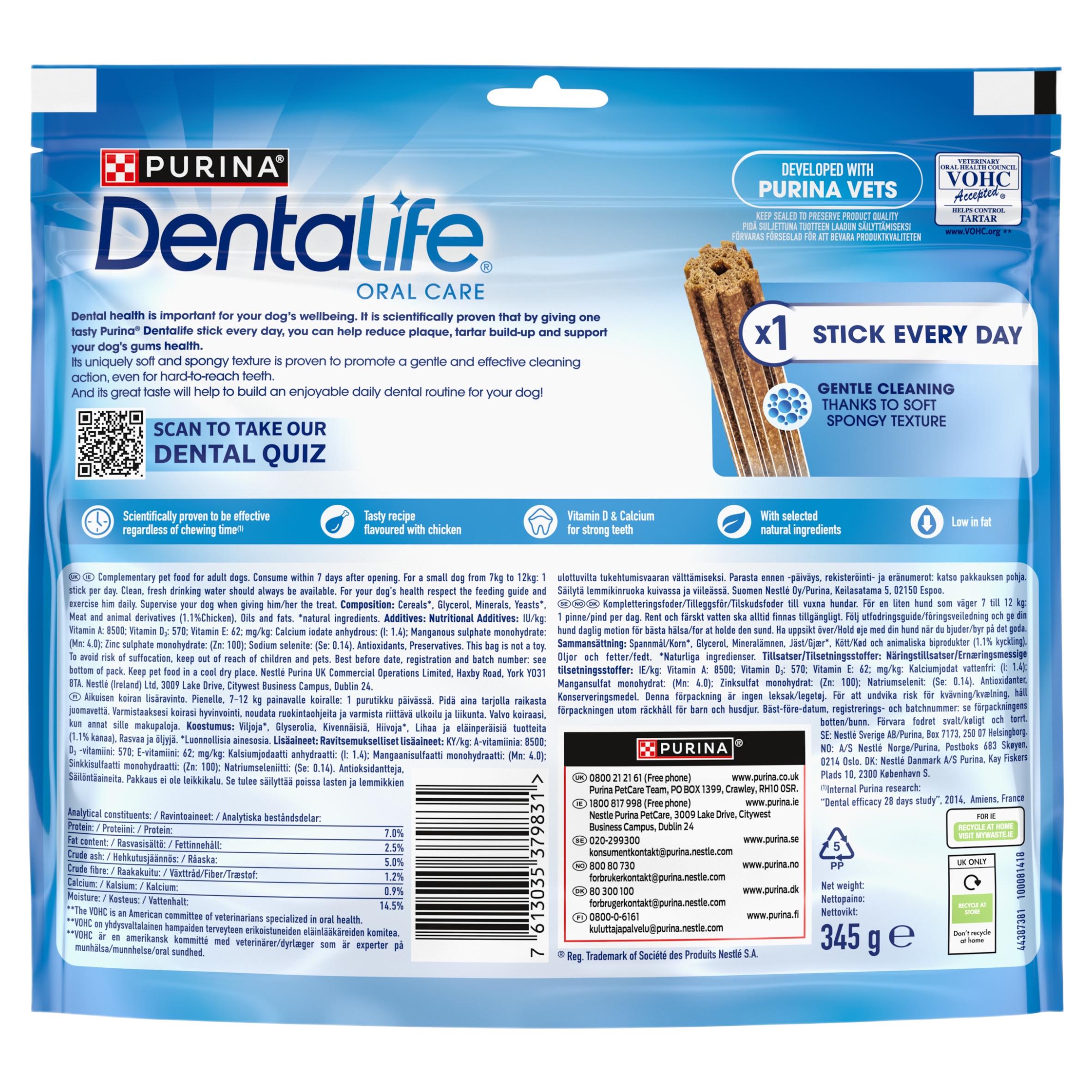 Dentalife Small Dental Chicken Dog Chews Sticks x21 thumbnail 3