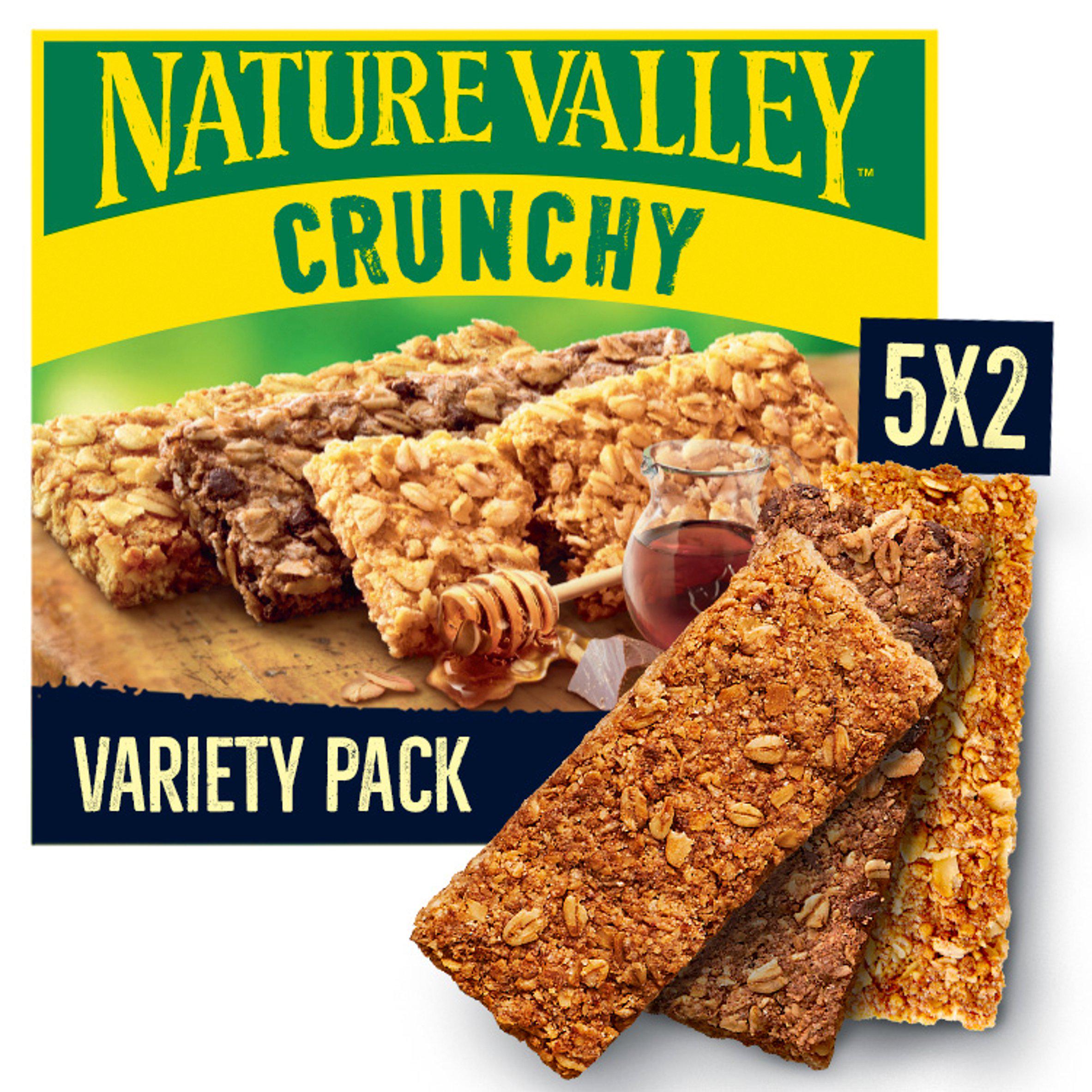 Nature Valley Crunchy Variety Pack Cereal Biscuit Snack Bars 10x42g