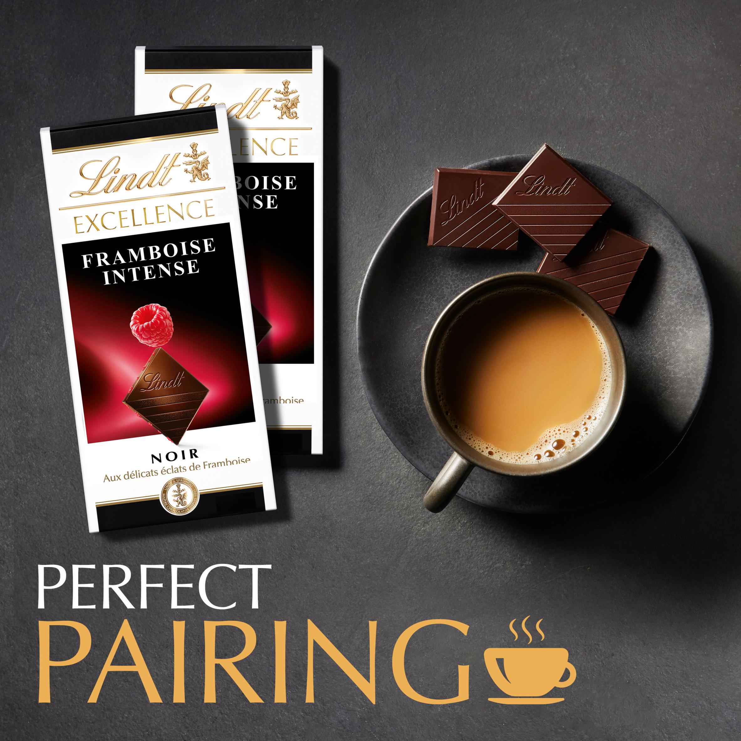 Lindt Excellence Dark Raspberry Chocolate Bar 100g thumbnail 4