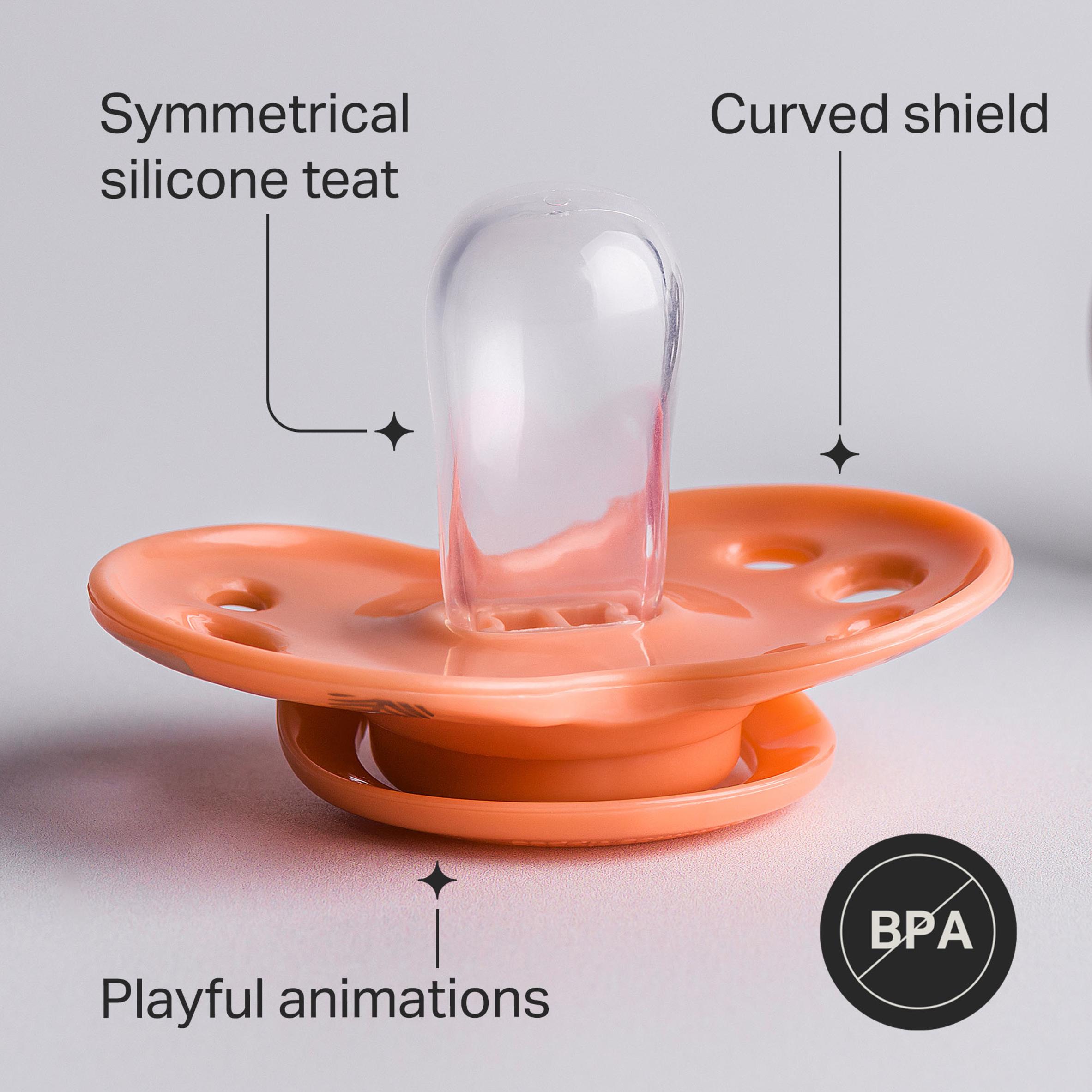 Tommee Tippee Closer to Nature Fun Style x2 Orthodontic Soothers 18-36m thumbnail 4