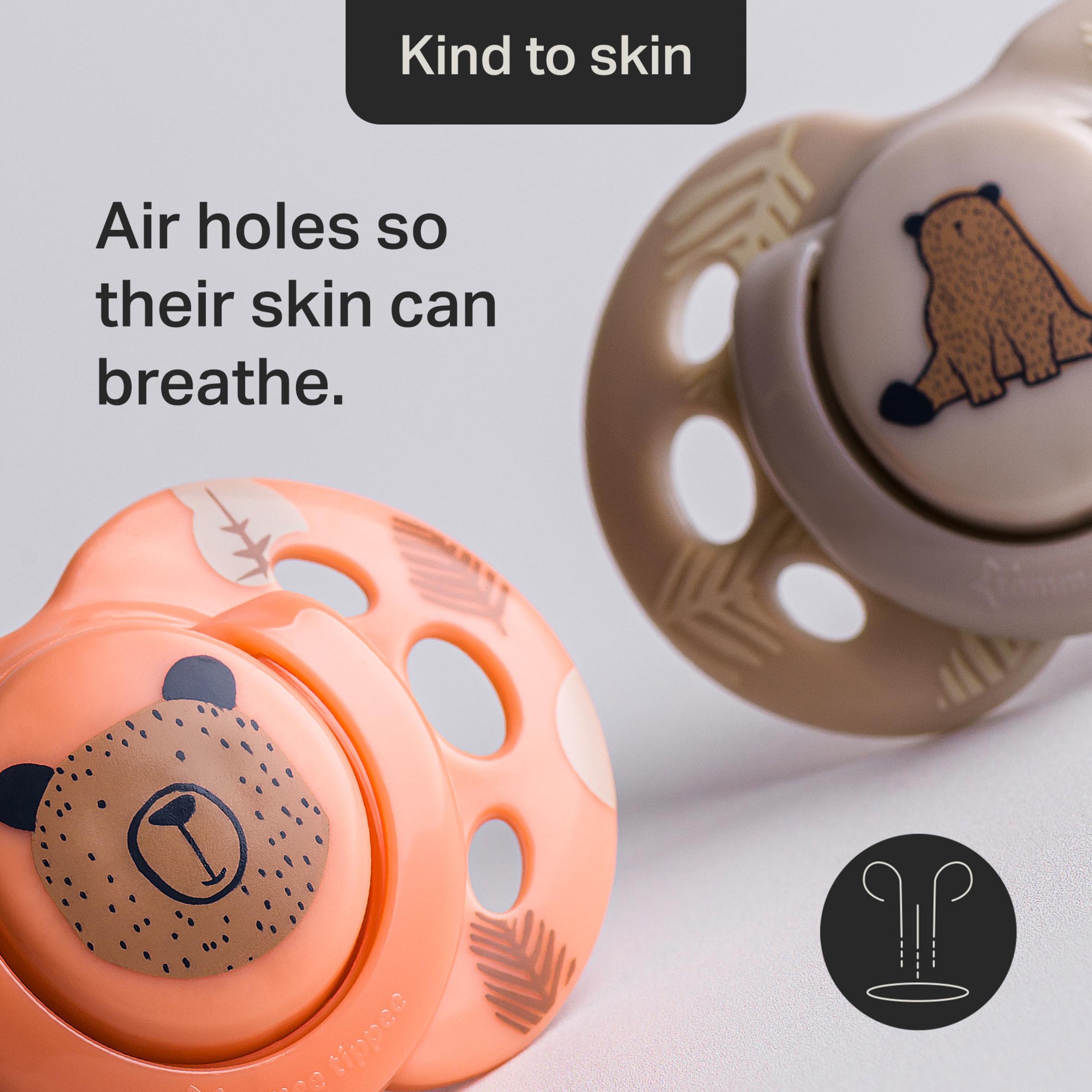 Tommee Tippee Closer to Nature Fun Style x2 Orthodontic Soothers 18-36m thumbnail 5