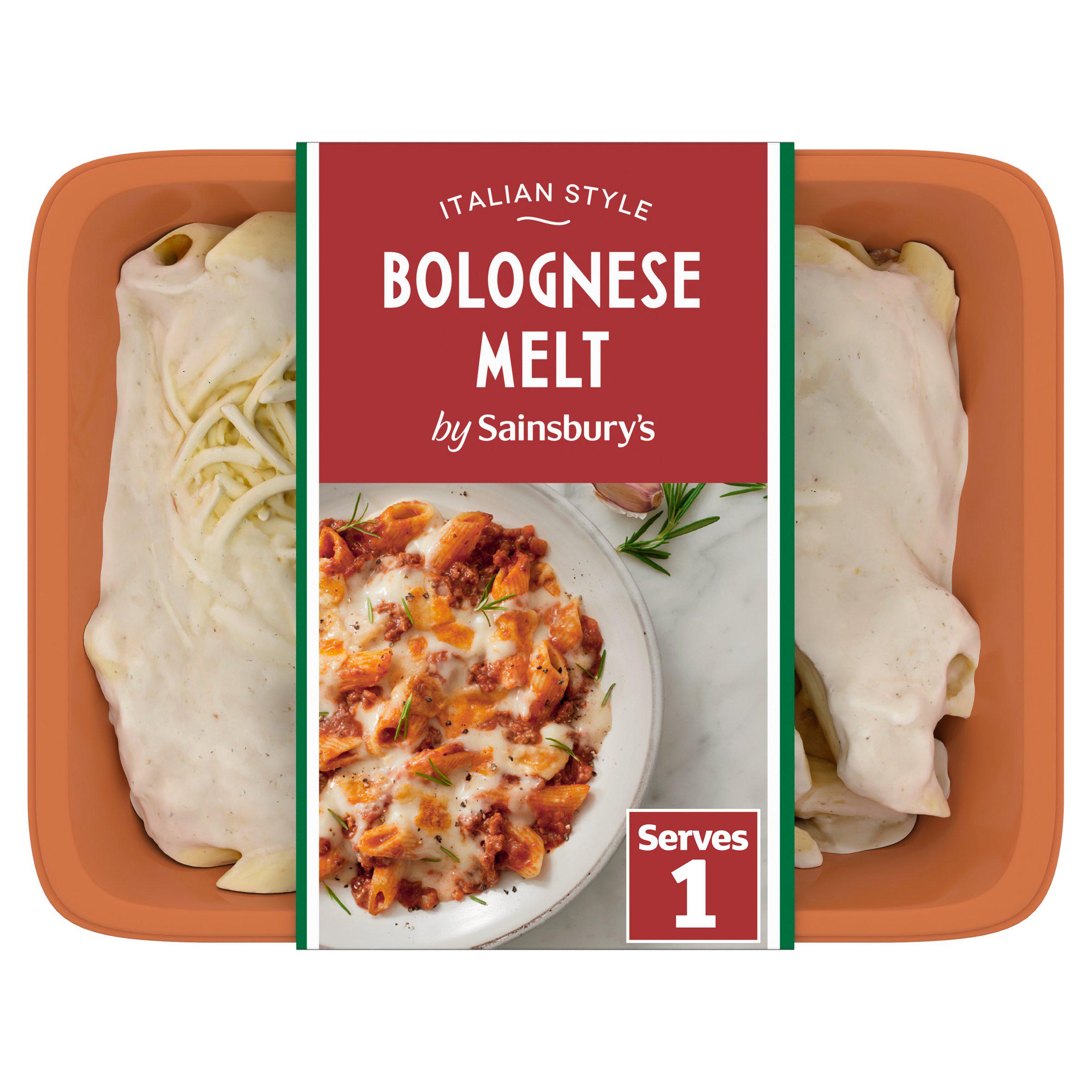 Sainsbury's Bolognese Pasta Bake Melt Ready Meal For 1 400g