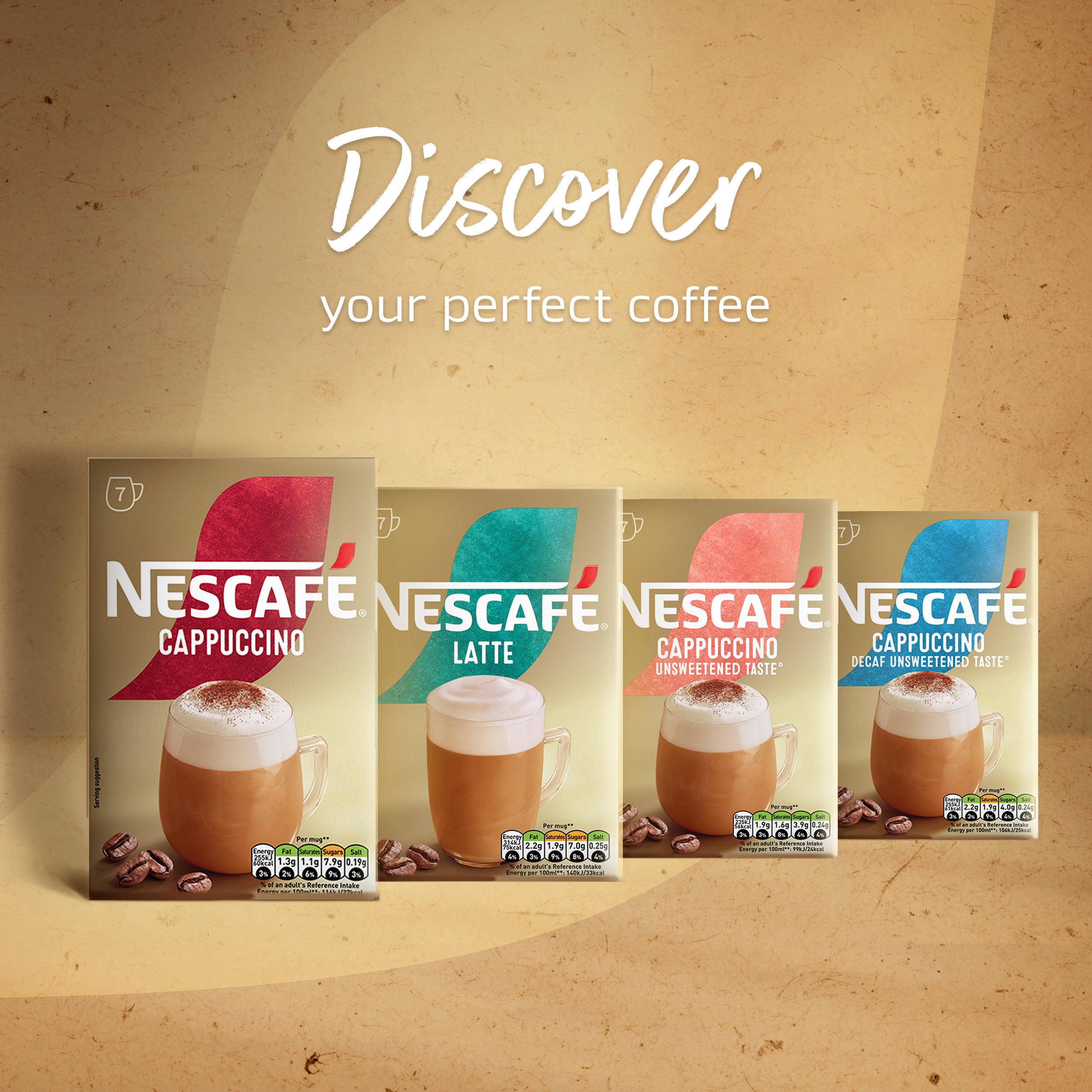 Nescafe Cappuccino Instant Coffee Sachets x7 108.5g thumbnail 4