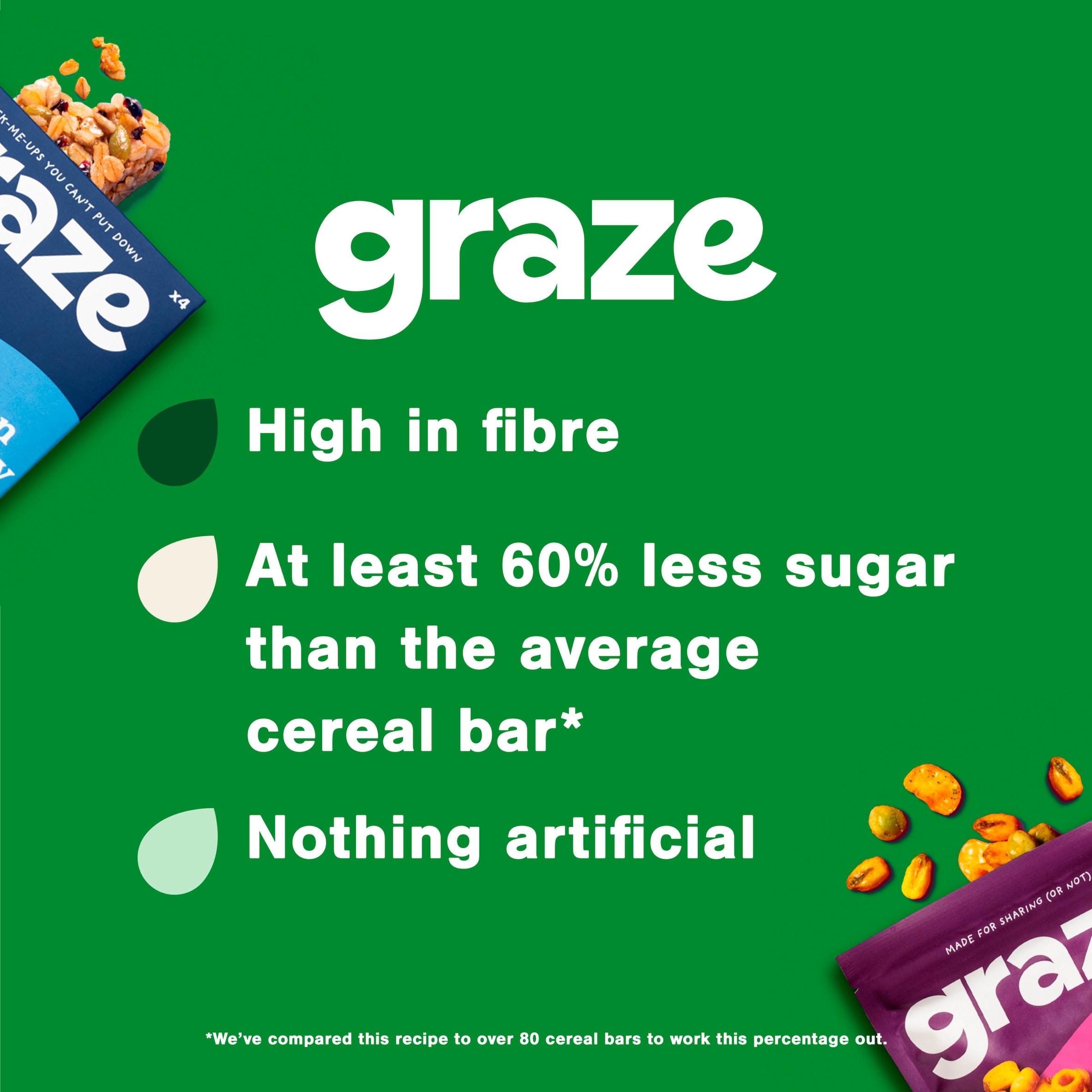Graze Cocoa & Vanilla Oat Boost Flapjack Snack Bars 4 x 30g thumbnail 3