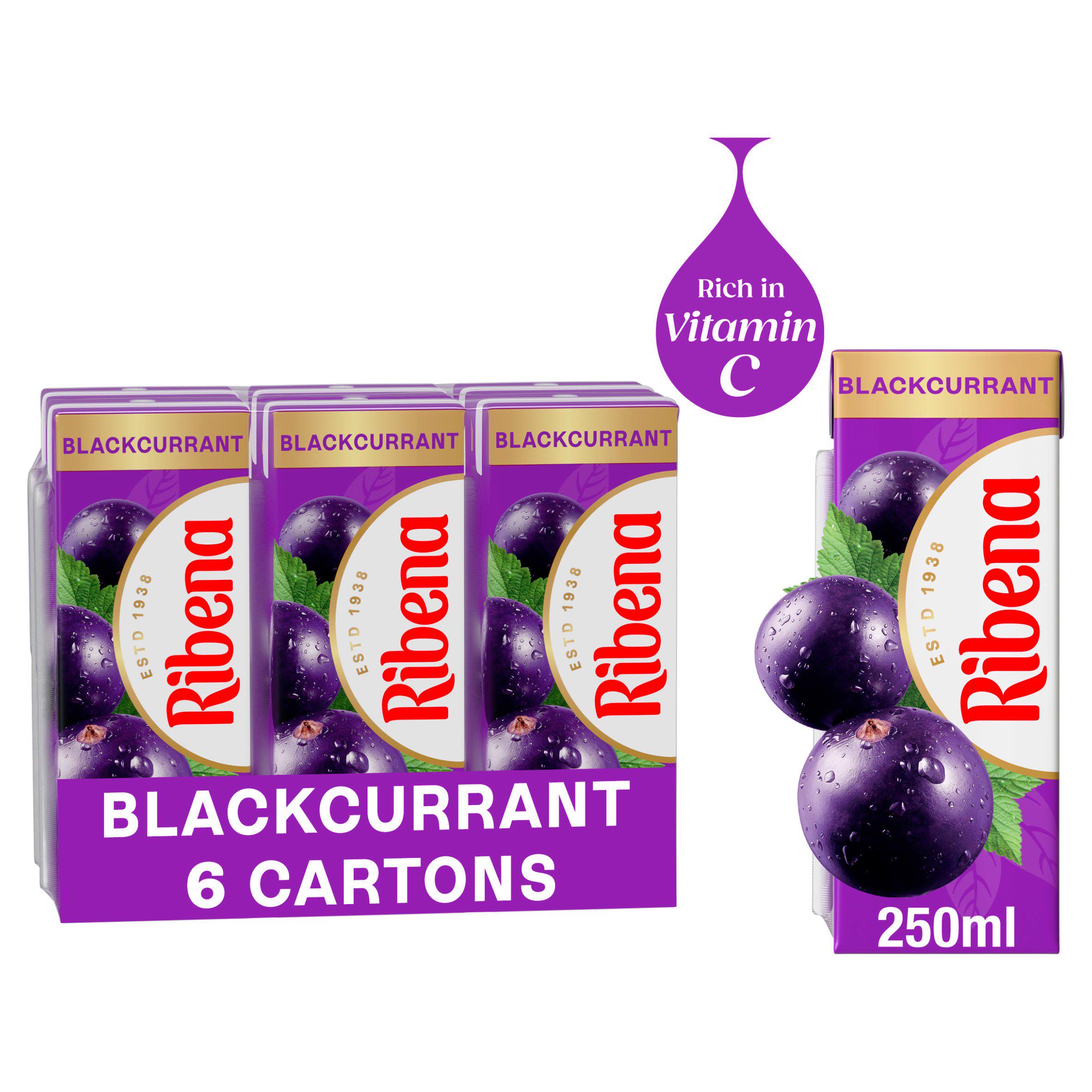 Ribena Juice Drink Blackcurrant Cartons