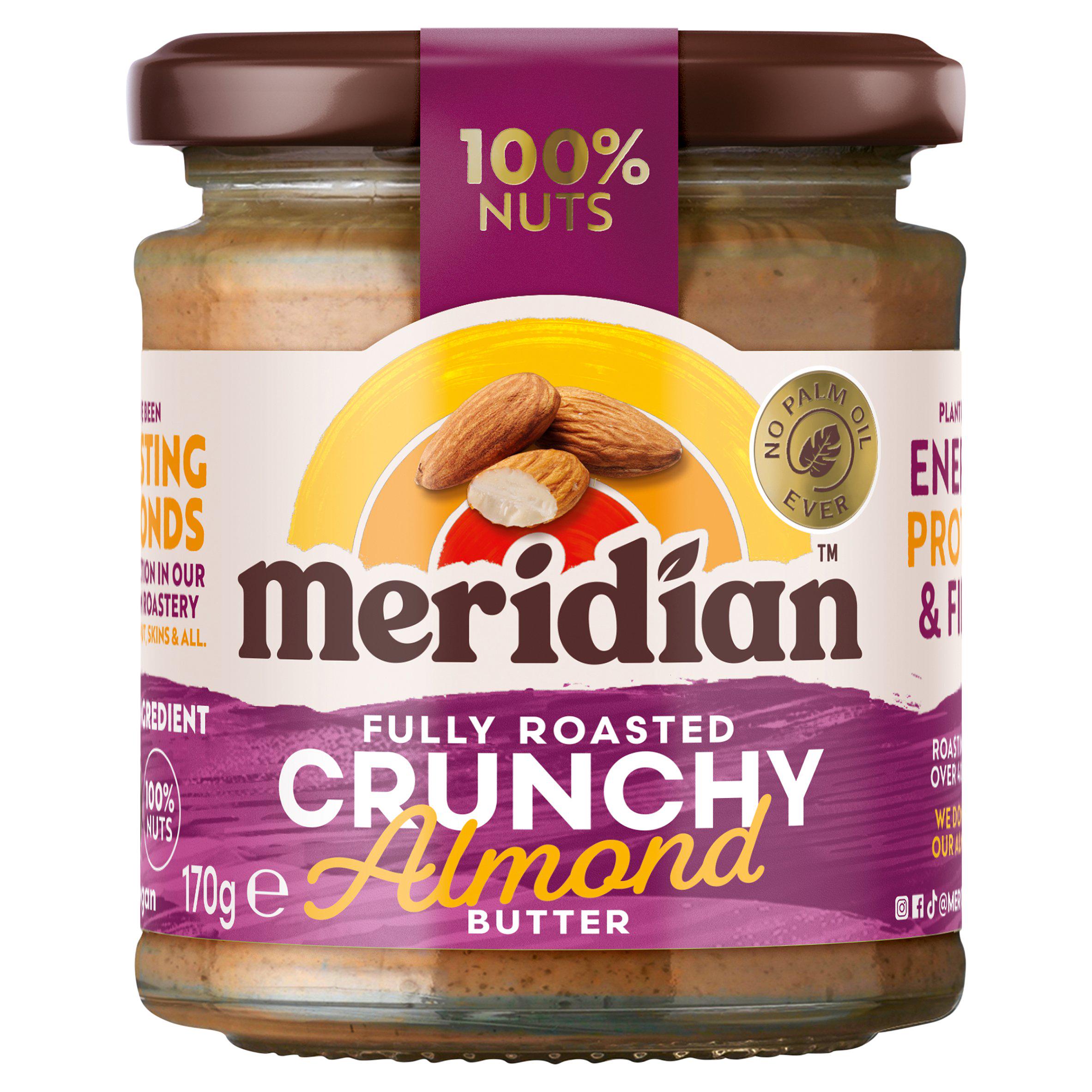 Meridian Crunchy Almond Butter 100% Nuts