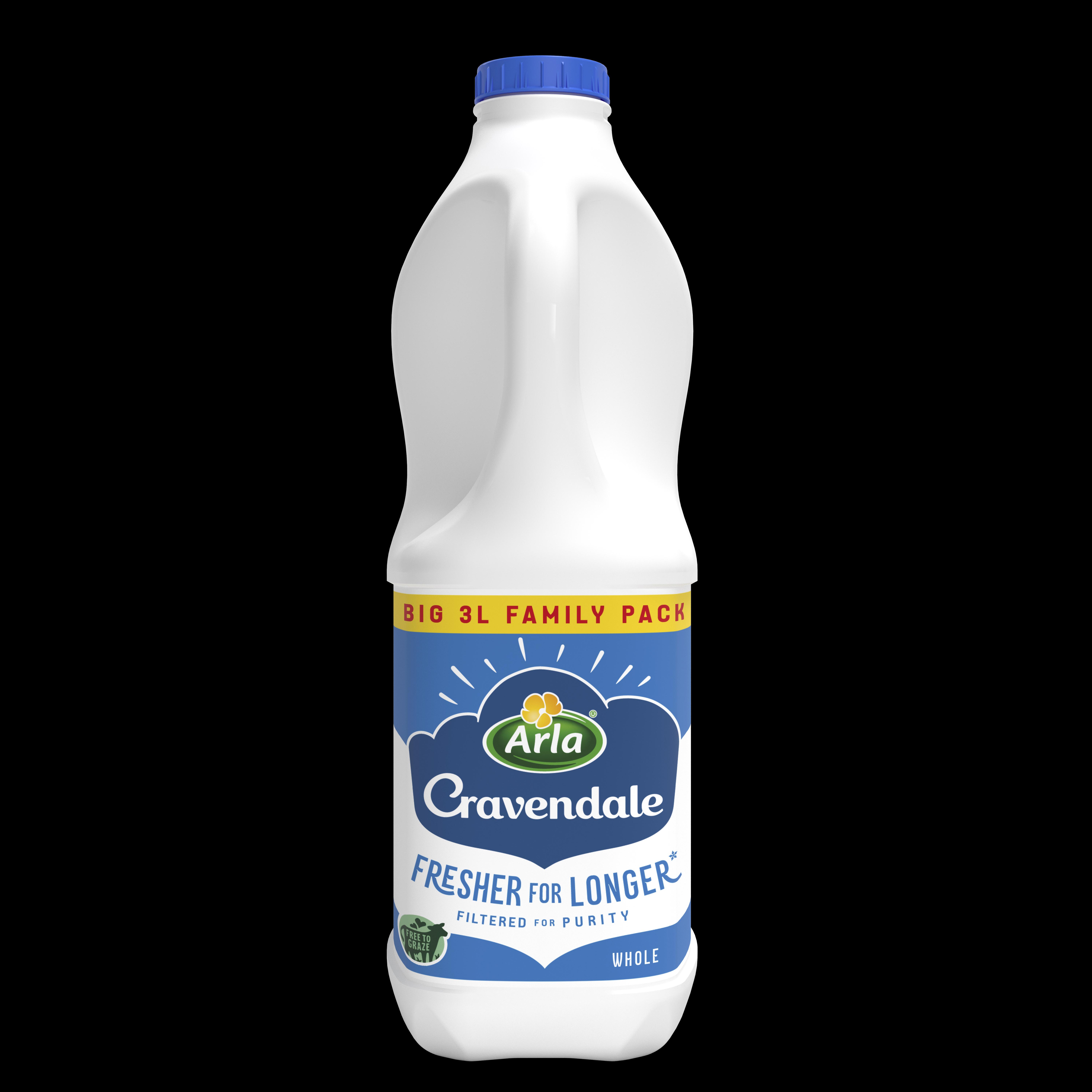 Cravendale Filtered Fresh Whole Milk Fresher for Longer 3L thumbnail 2