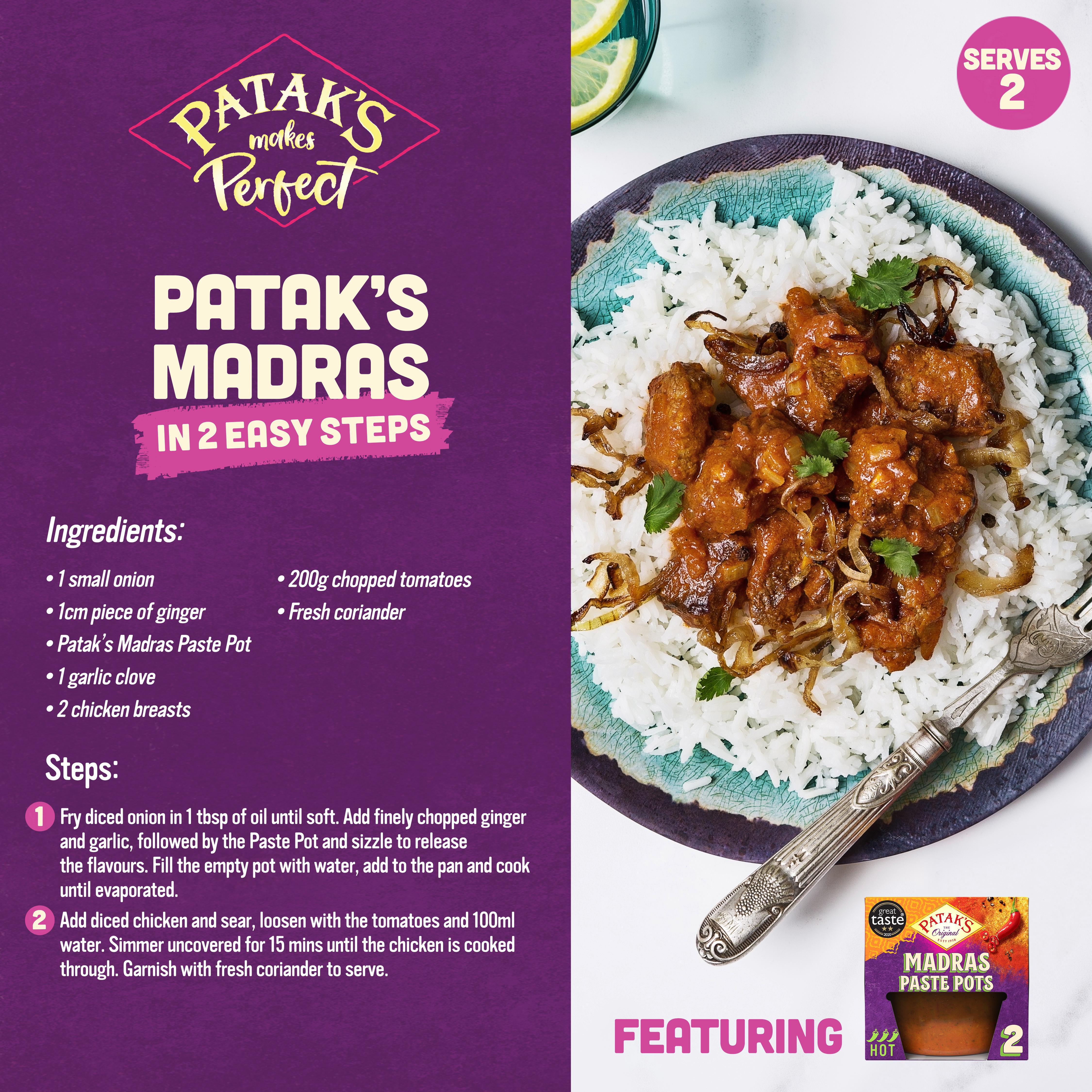 Patak's Madras Paste Pots 2 x 70g thumbnail 2