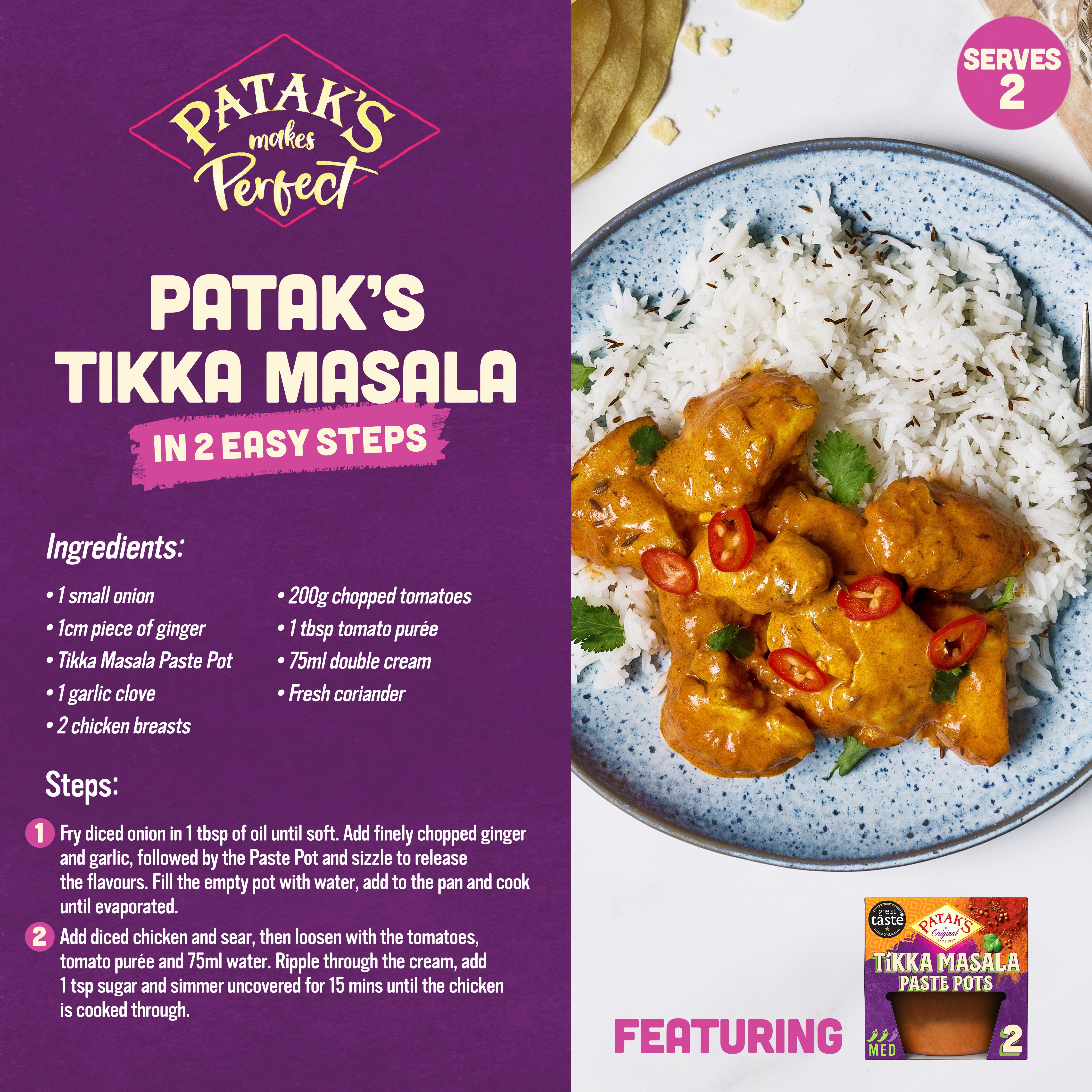 Patak's Tikka Masala Paste Pots 2 x 70g thumbnail 2
