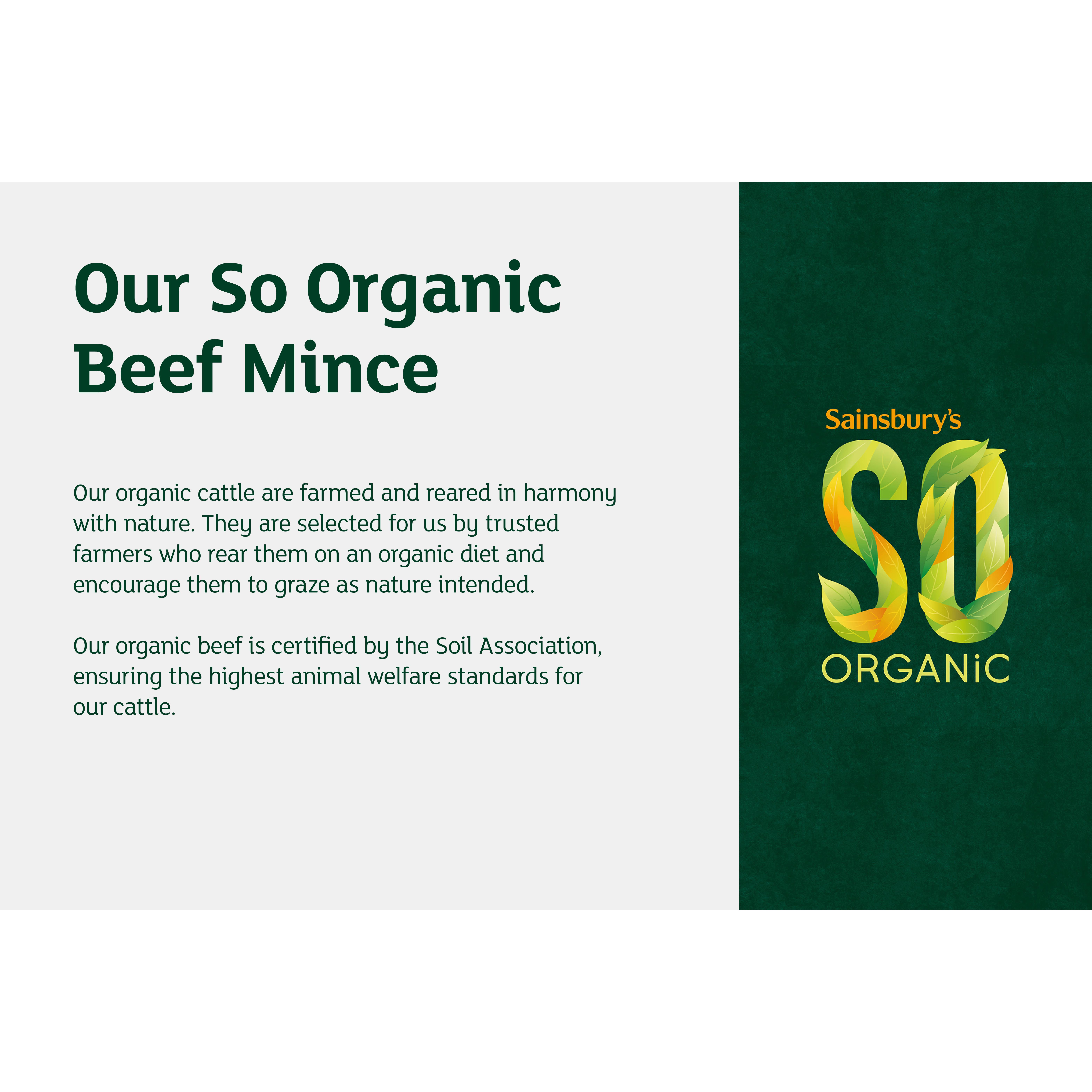 Sainsbury's Organic British Beef Mince 5% Fat 500g thumbnail 3