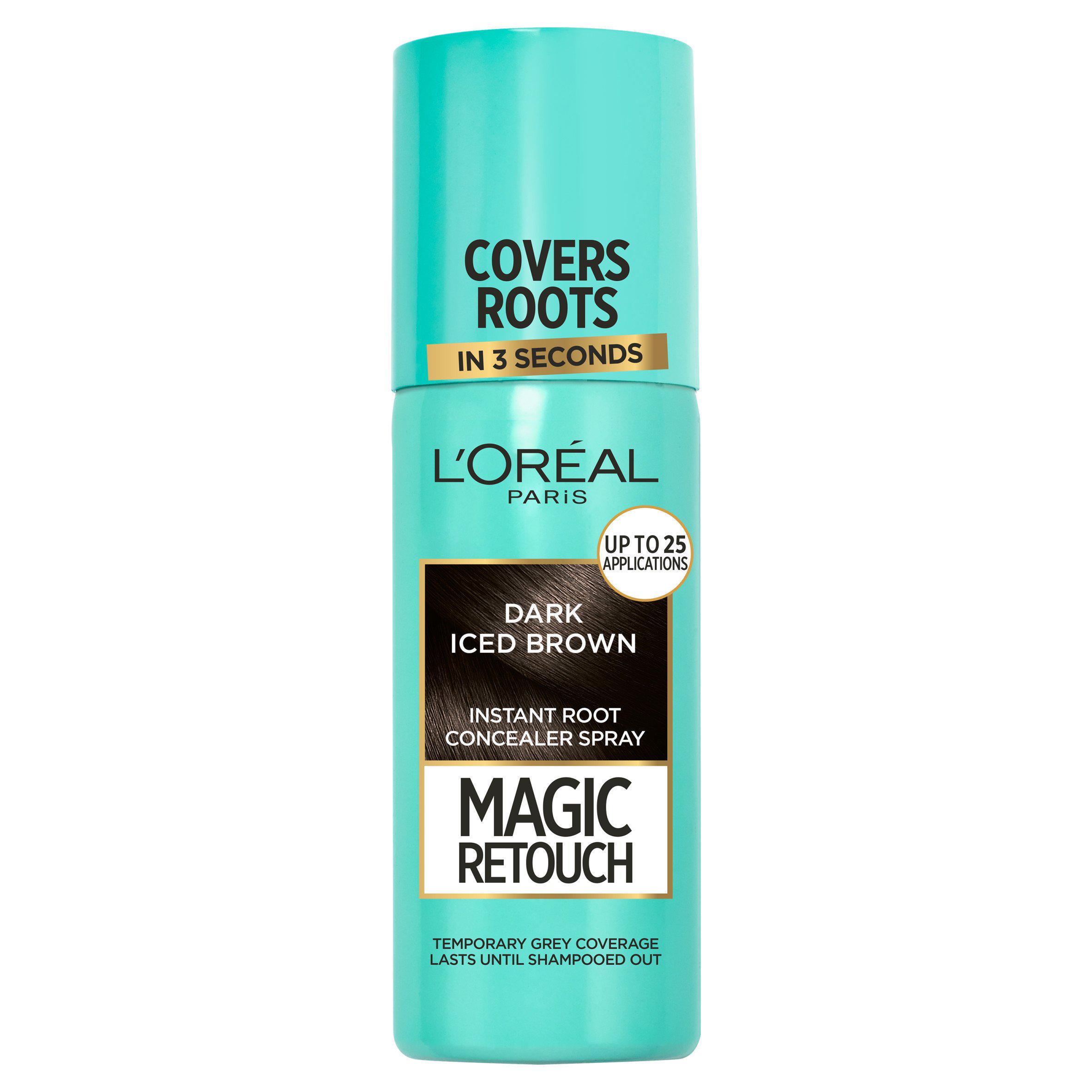 L'Oreal Paris Magic Retouch 8 Dark Iced Brown Root Touch Up Spray 75ml
