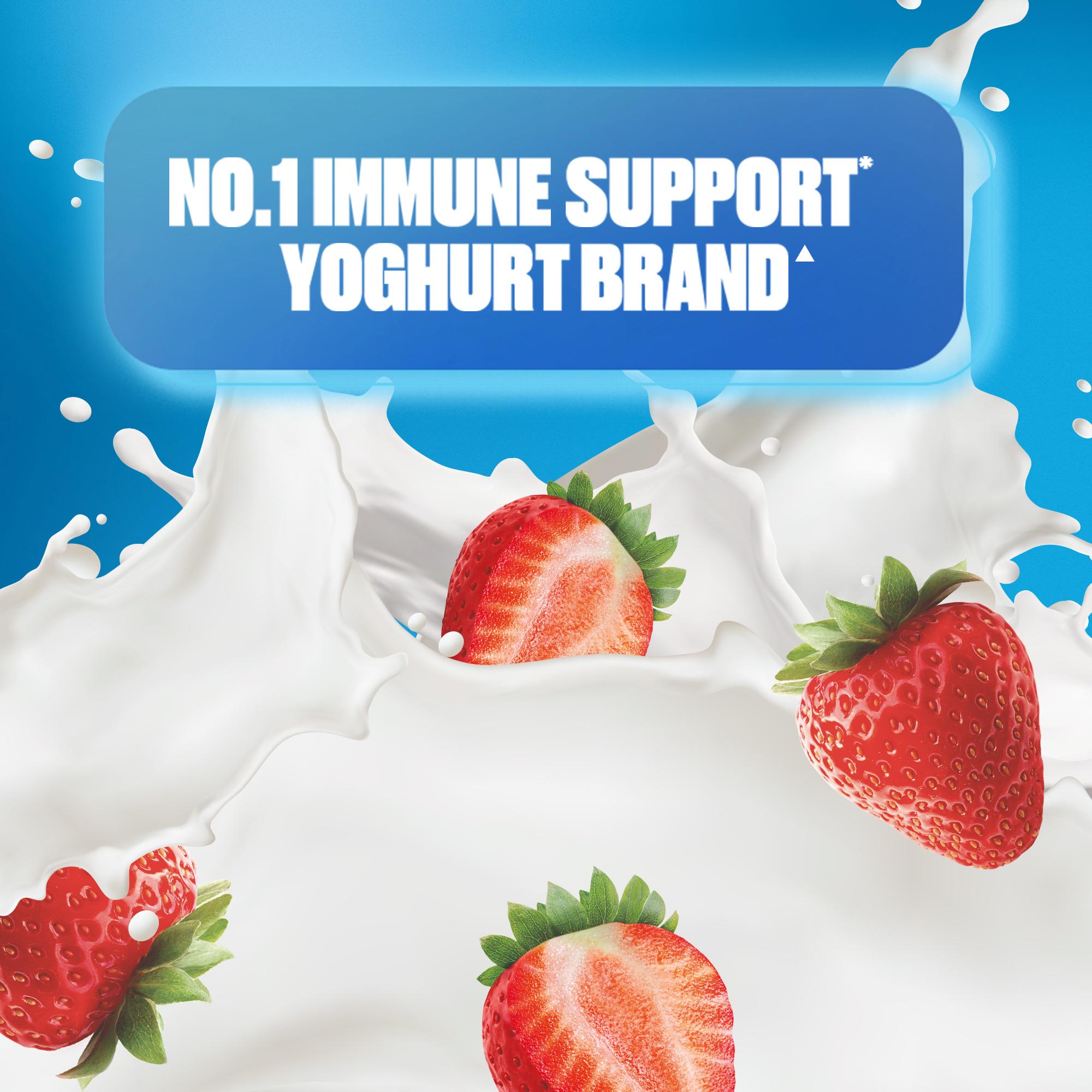Actimel Strawberry 0% Added Sugar Fat Free Yogurt Drink 12x100g thumbnail 3