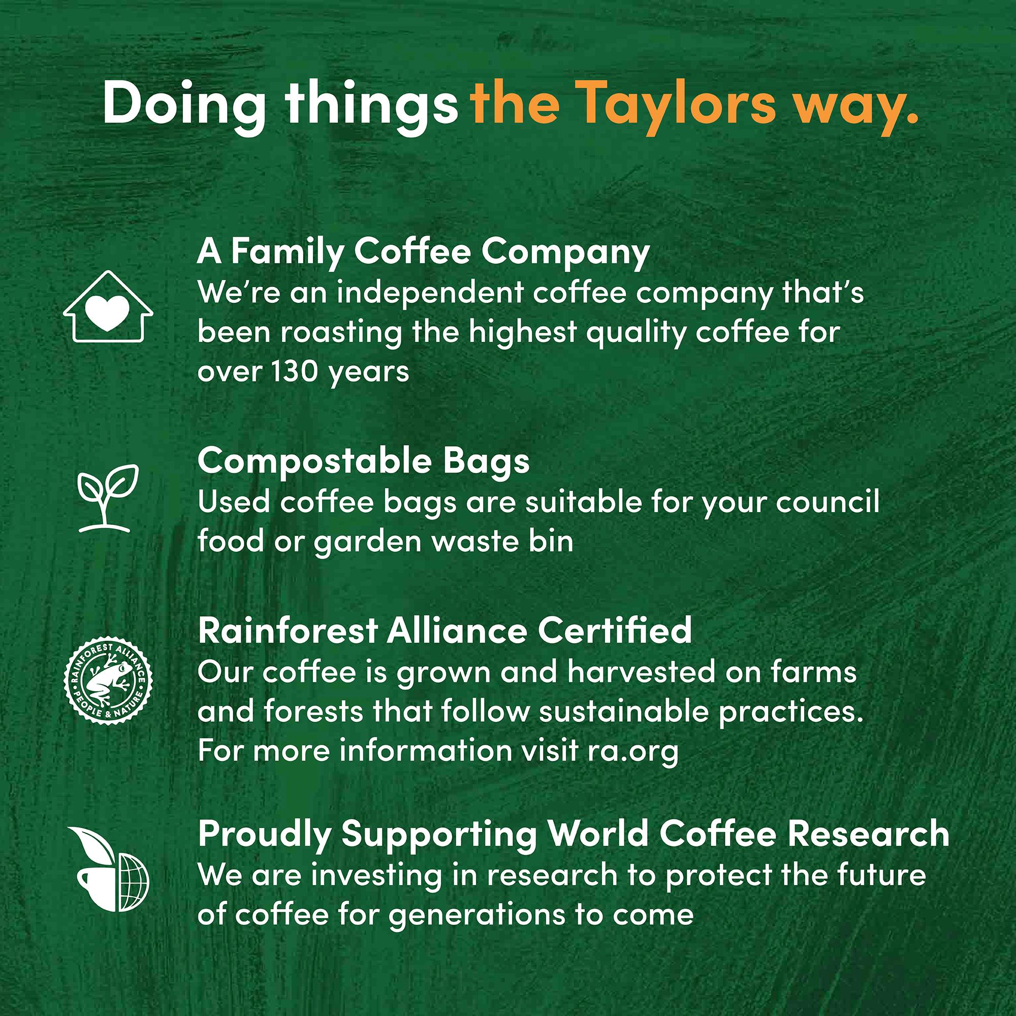Taylors of Harrogate Hot Lava Java Ground Coffee Bags x10 thumbnail 4