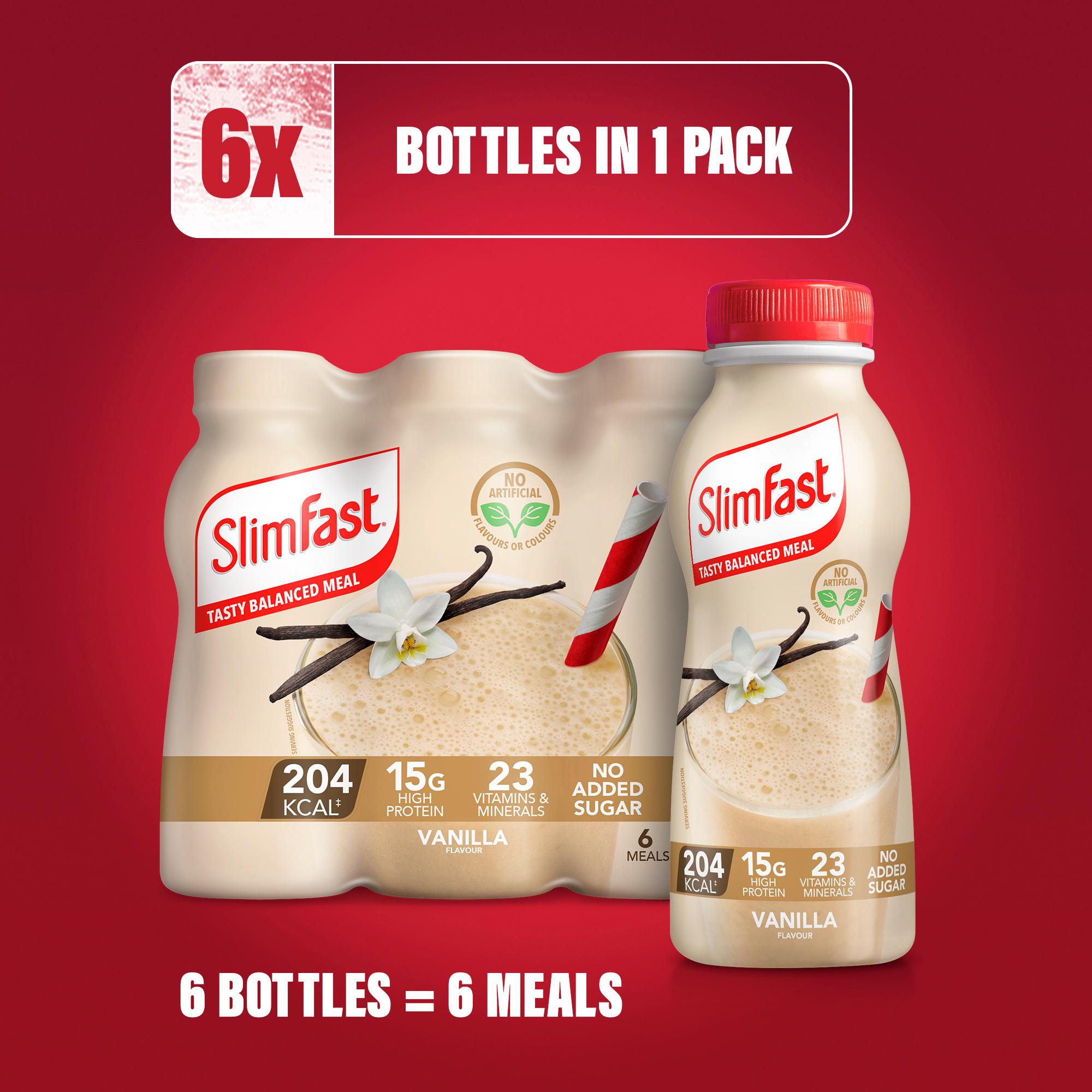 SlimFast Ready to Drink Meal Replacement Shake Vanilla Flavour 6 meals 325ml thumbnail 4