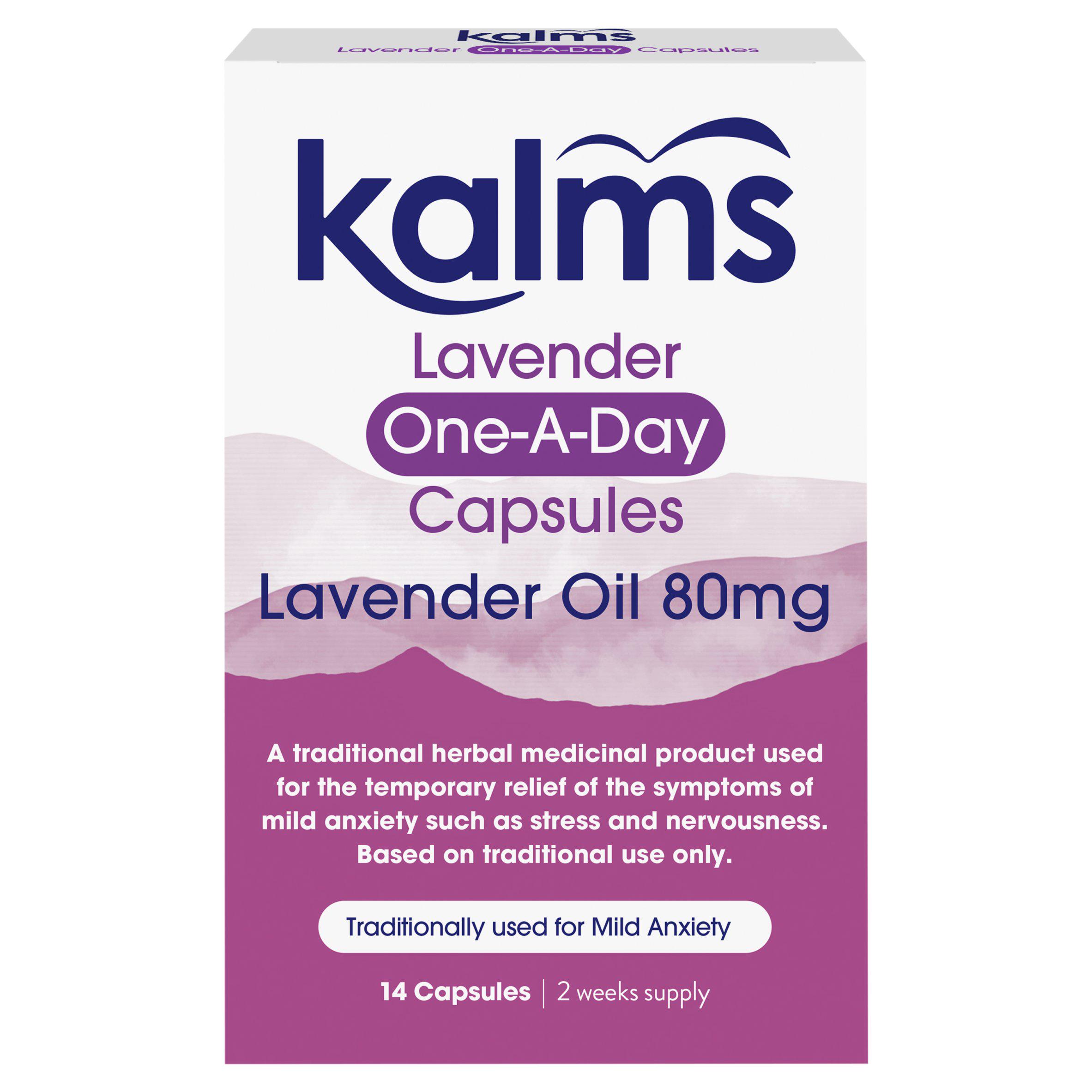 Kalms One-A-Day Lavender Oil 80mg x14 Capsules