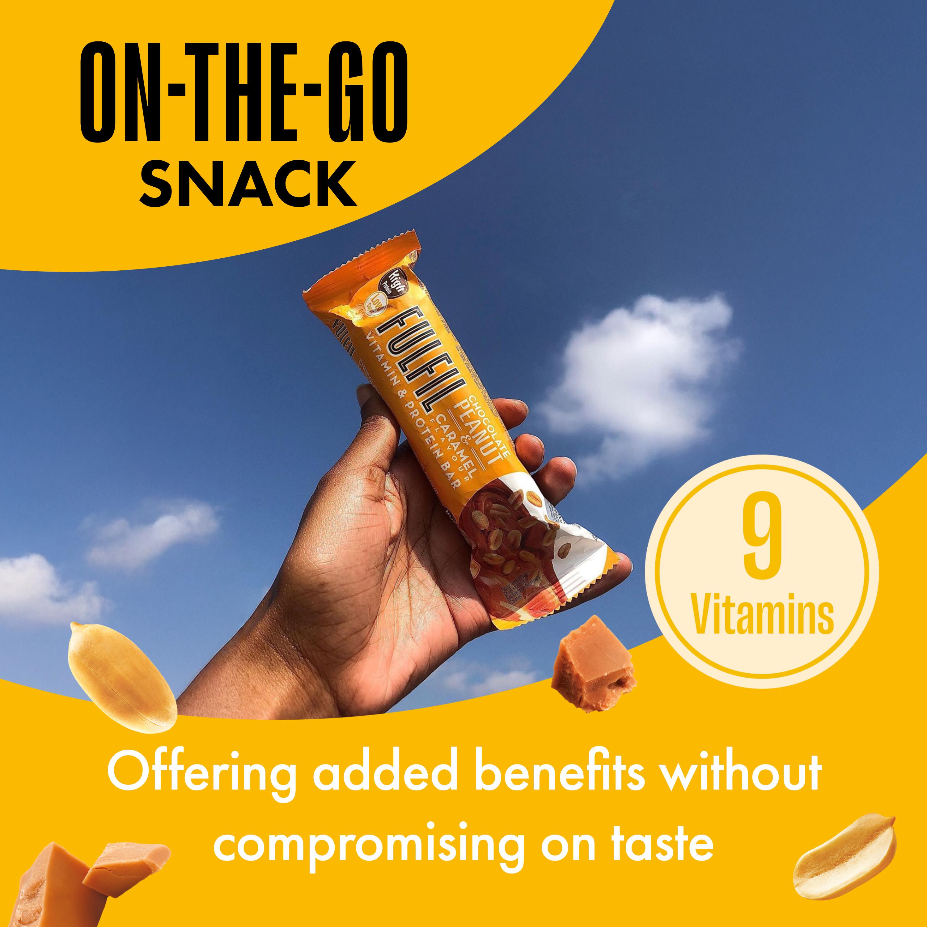 Fulfil Chocolate Peanut & Caramel Flavour Vitamin & Protein Bar 55g thumbnail 4