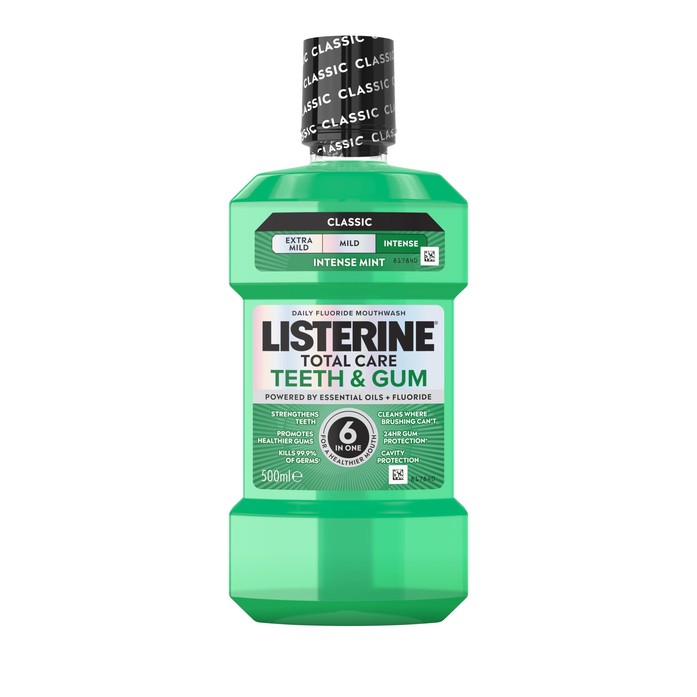 Listerine Total Care Teeth & Gum Fresh Mint Mouthwash 500ml thumbnail 2