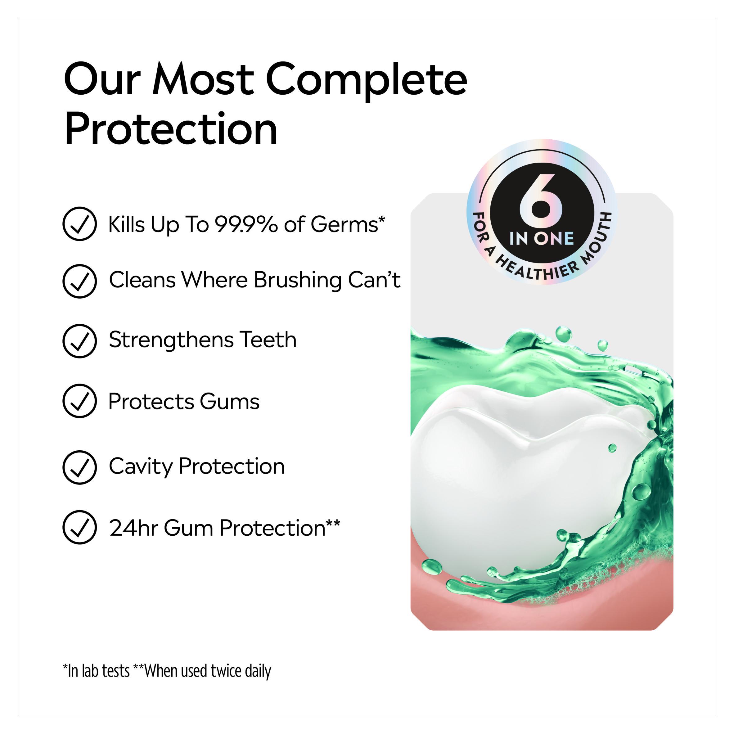 Listerine Total Care Teeth & Gum Fresh Mint Mouthwash 500ml thumbnail 6