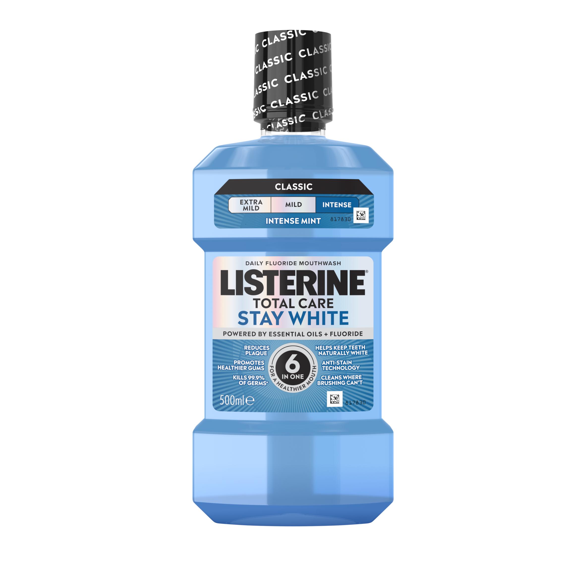 Listerine Total Care Stay White Arctic Mint Mouthwash 500ml thumbnail 2