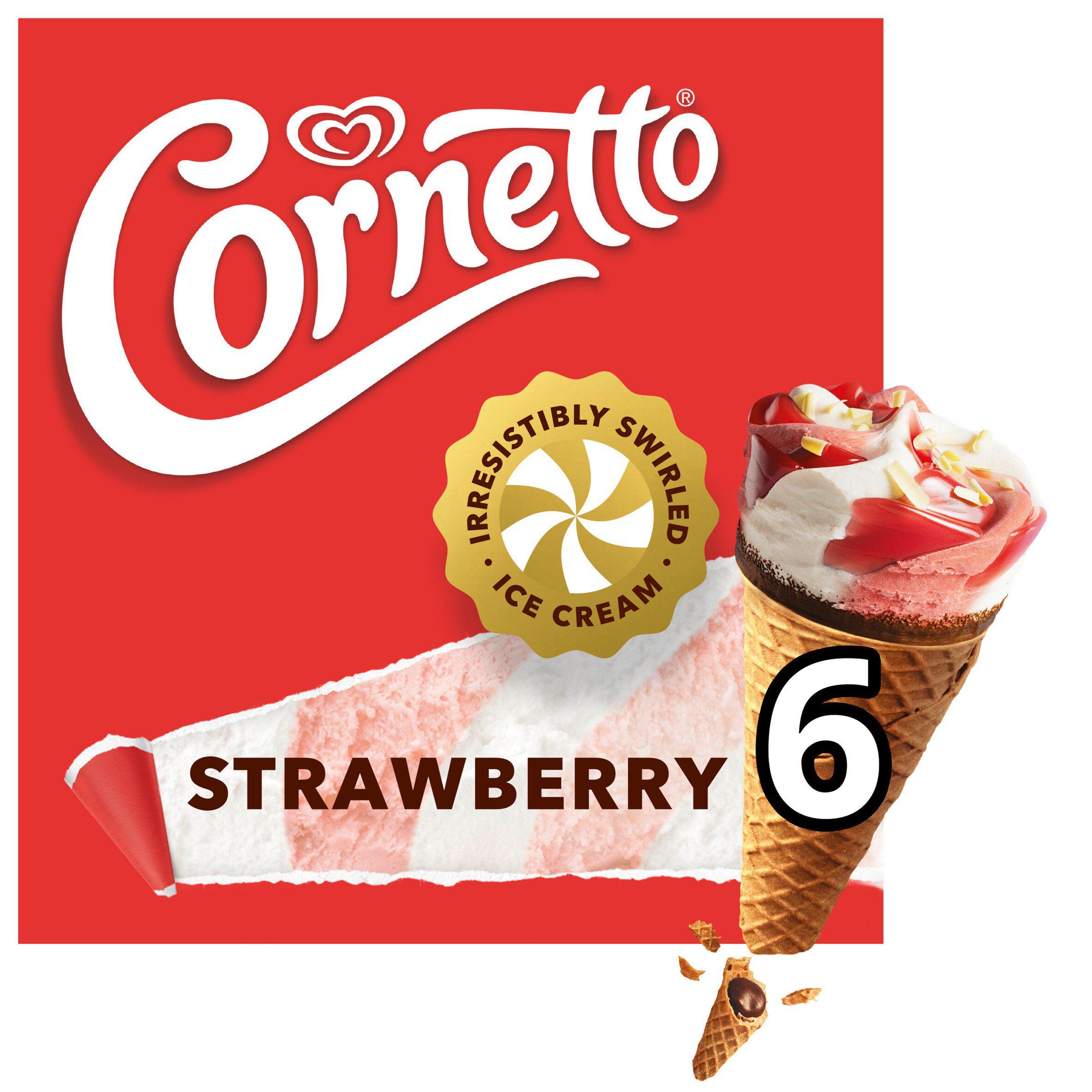 Cornetto Strawberry Ice Cream Cones