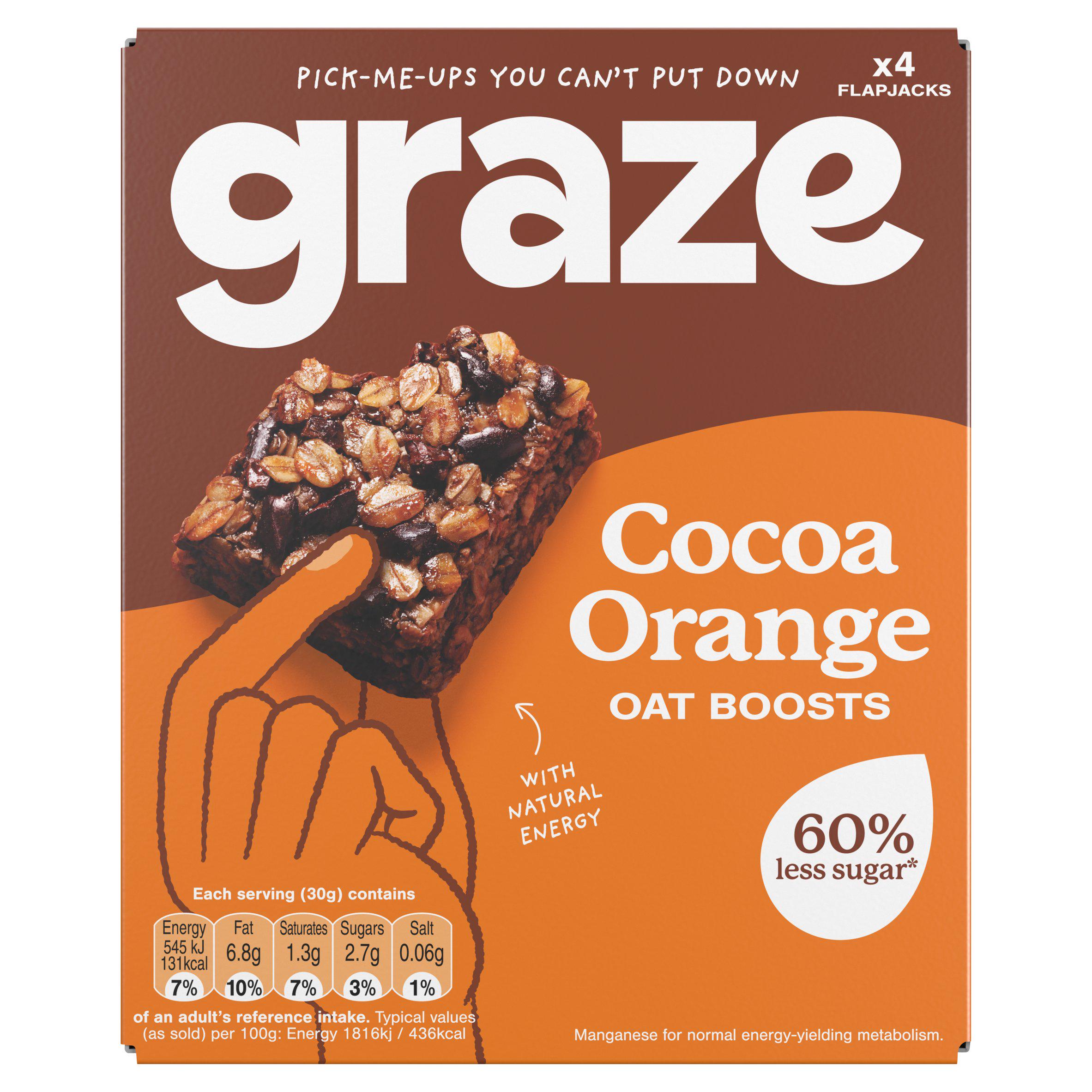 Graze Vegan Cocoa Orange Snack Bars