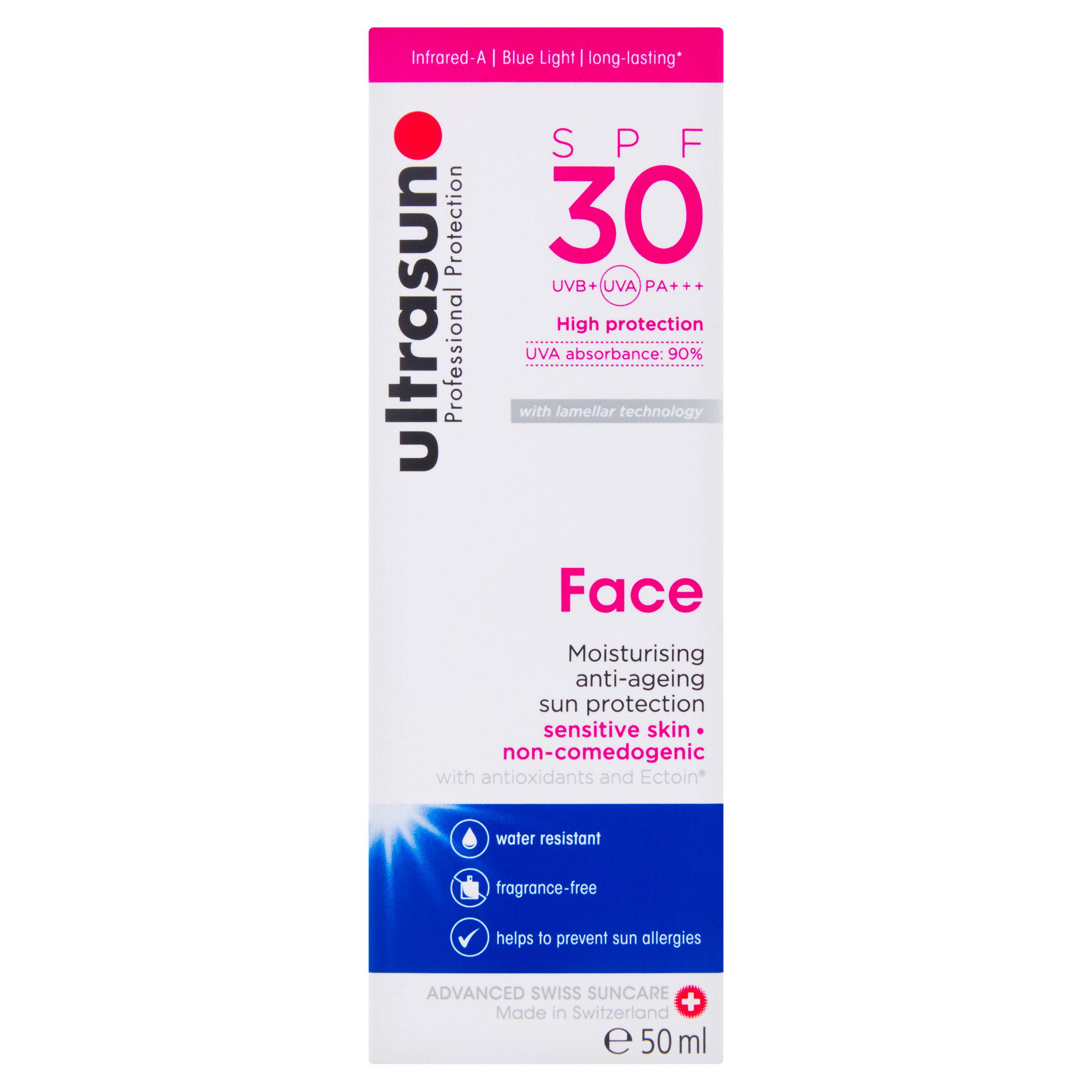 Ultrasun Professional Protection SPF 30 Face Moisturising Anti Ageing Sun Protection 50ml
