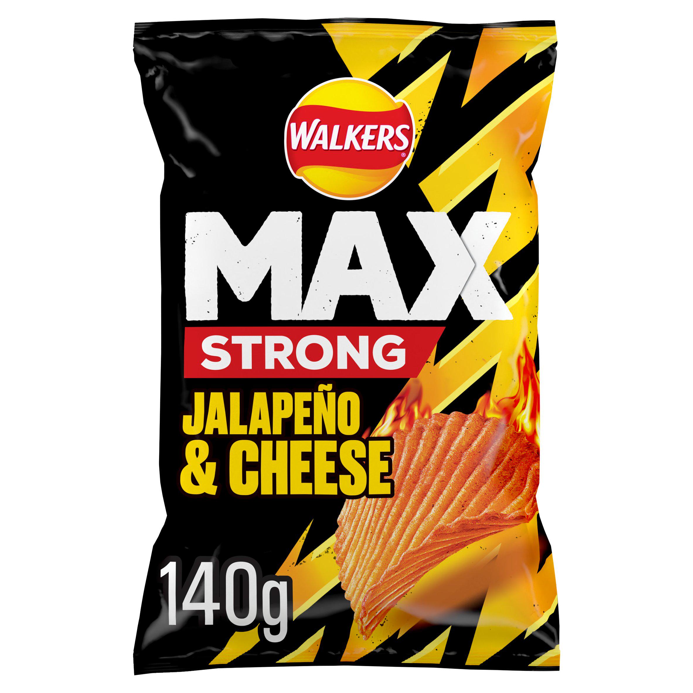 Walkers Max Strong Jalapeno & Cheese Sharing Bag Crisps