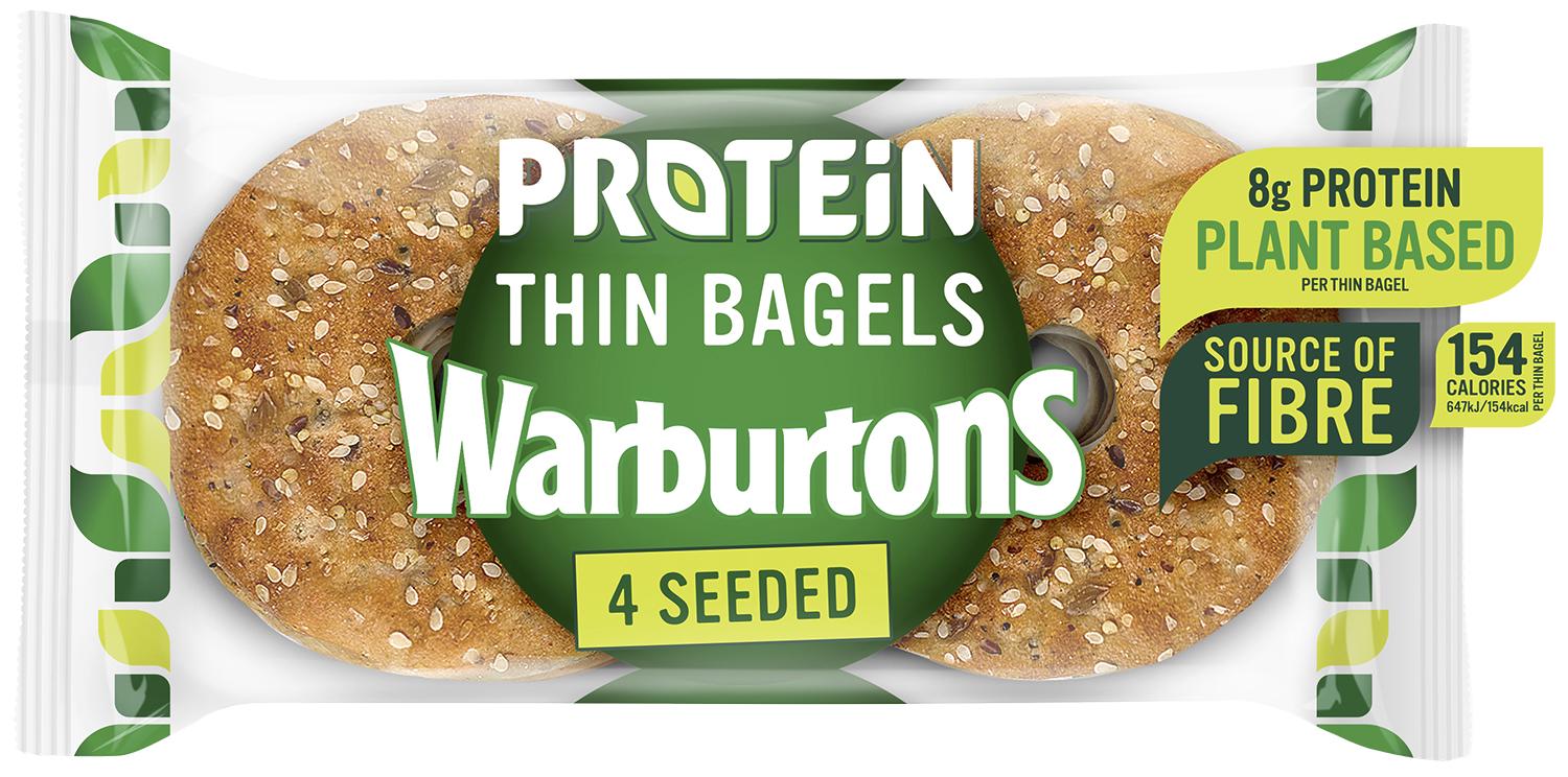 Warburtons Protein Thin Bagels x4 thumbnail 2