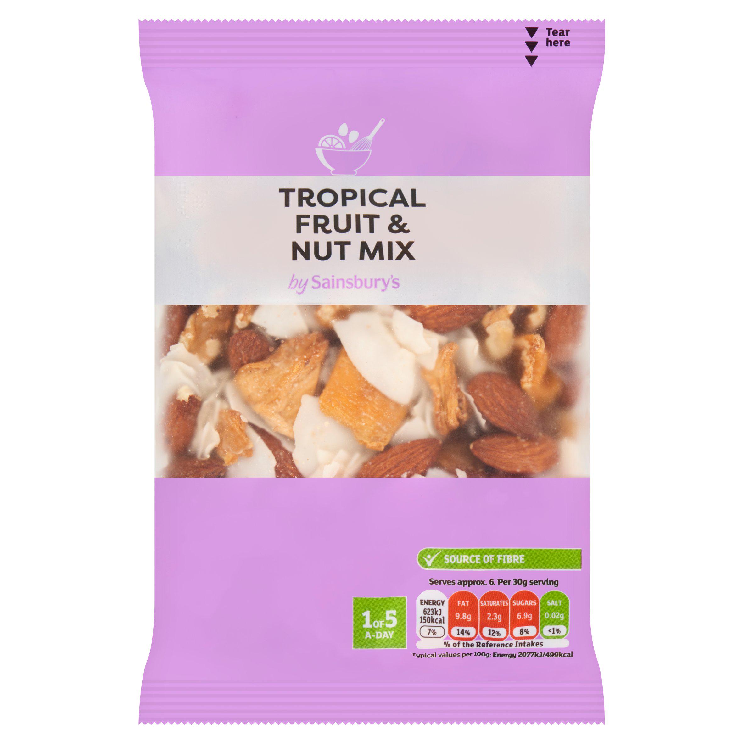 Sainsbury's Tropical Fruit & Nut Mix 200g