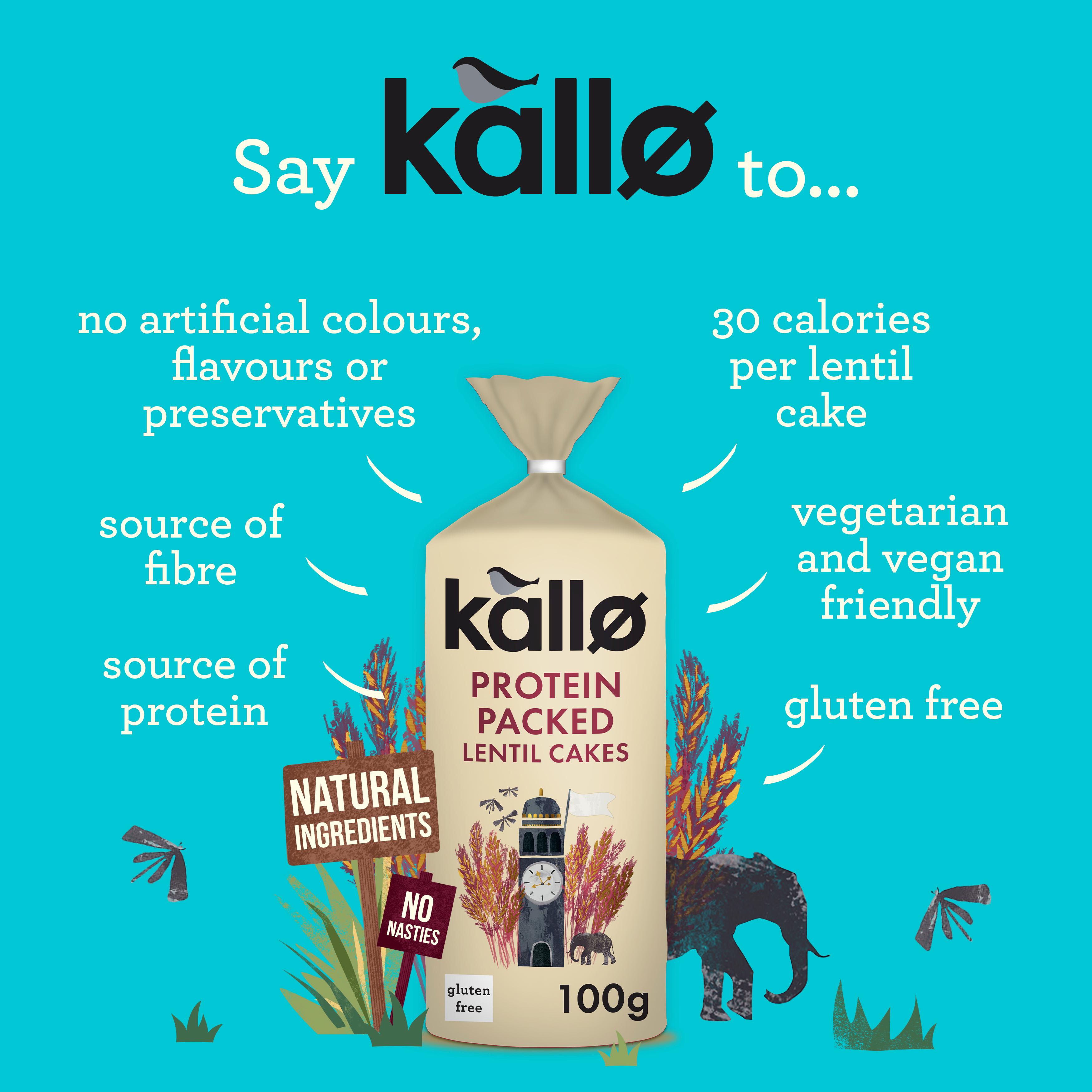 Kallo Protein Packed Lentil Cakes 100g thumbnail 2