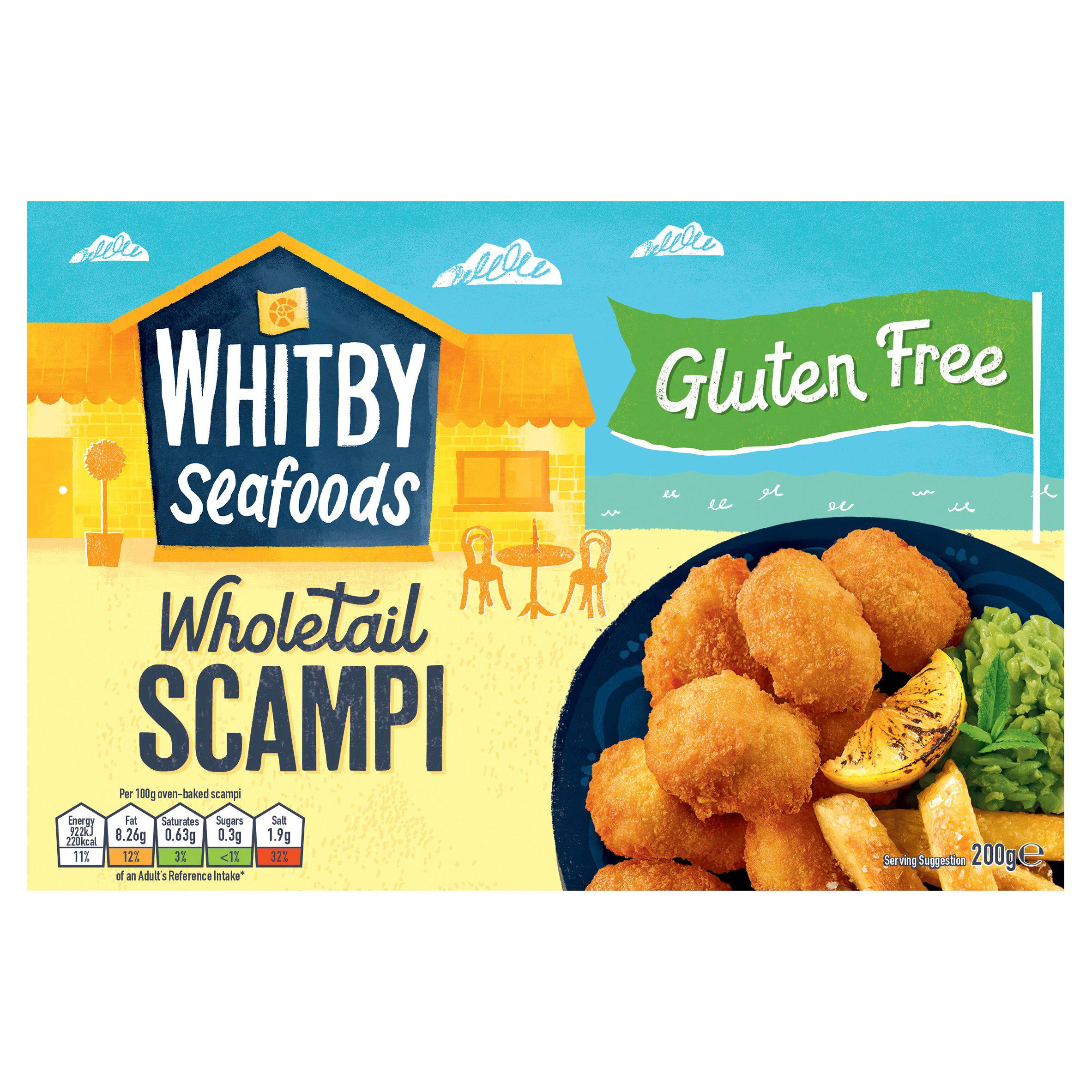 Whitby Seafoods Gluten Free Wholetail Scampi
