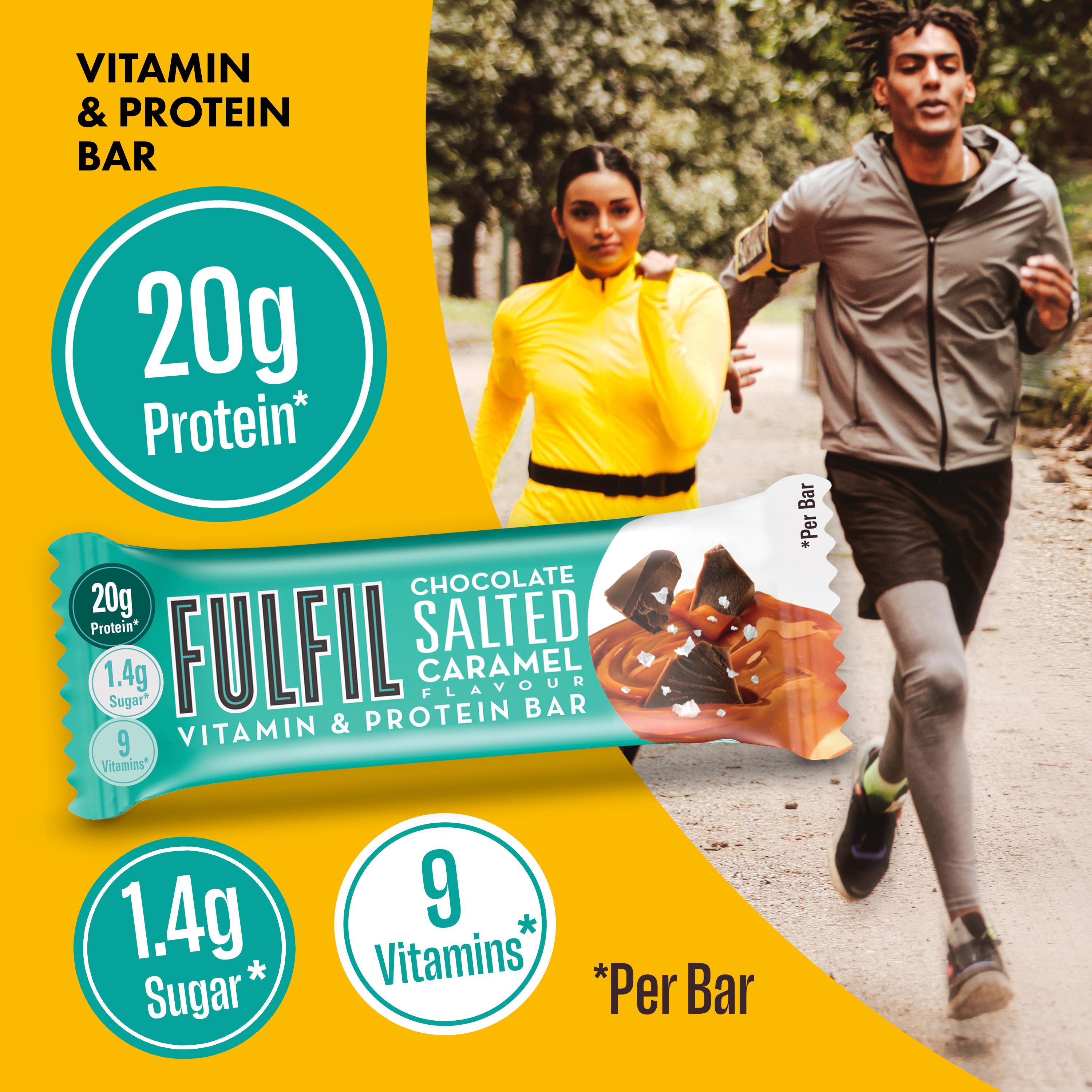 Fulfil Chocolate Salted Caramel Flavour Vitamin & Protein Bar 55g thumbnail 2