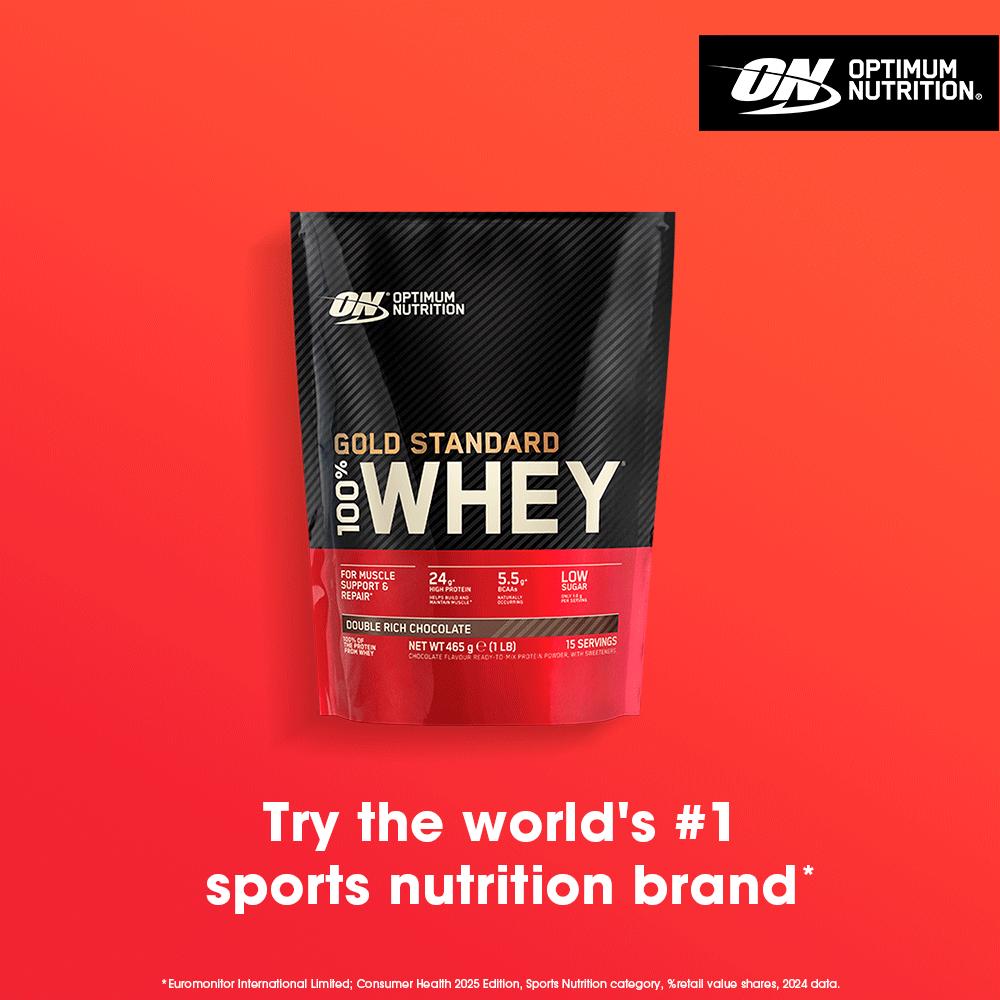 Optimum Nutrition Gold Standard Whey Protein Powder Double Rich Chocolate Flavour 15 Servings 450g thumbnail 3