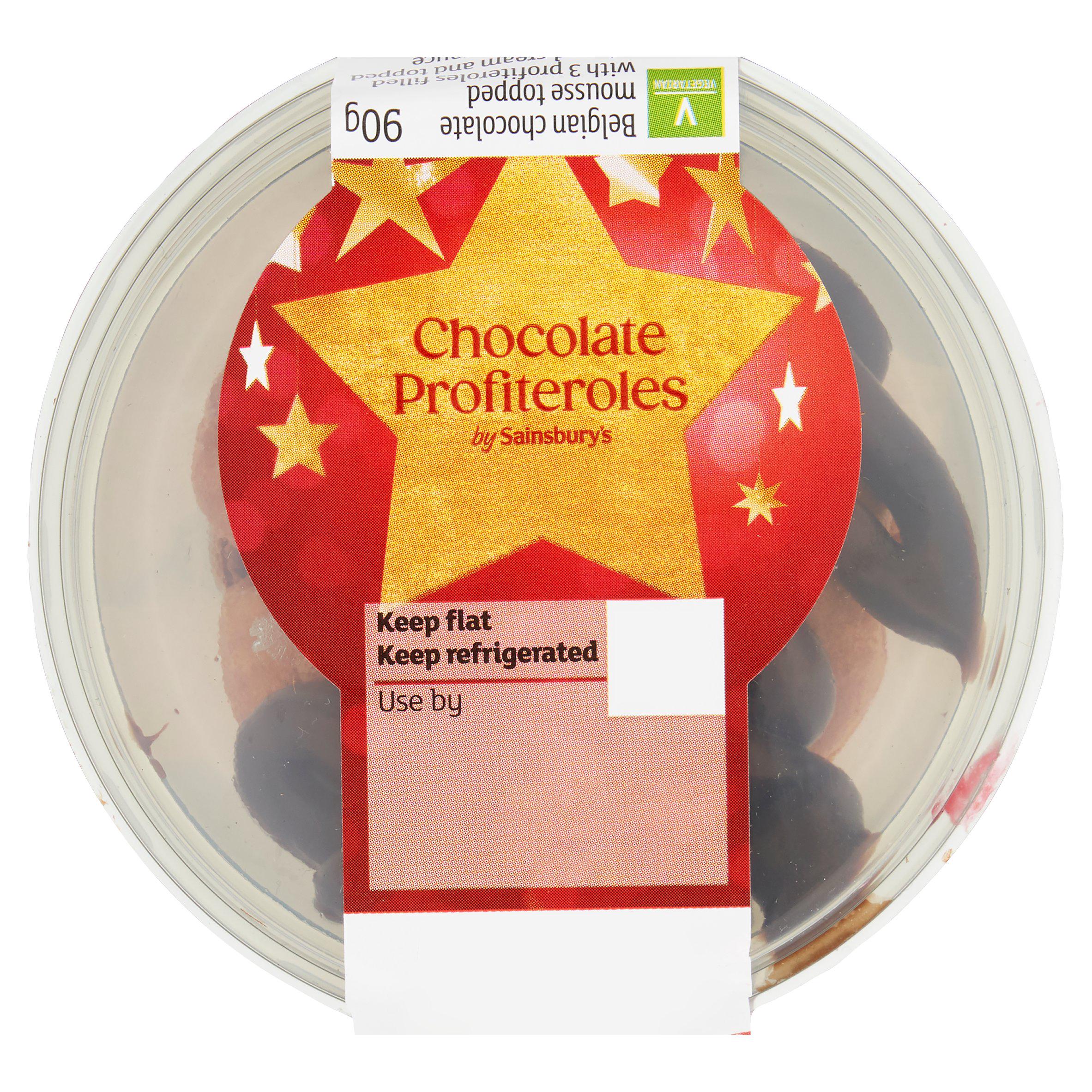 Sainsbury's Belgian Chocolate Profiterole Dessert 90g