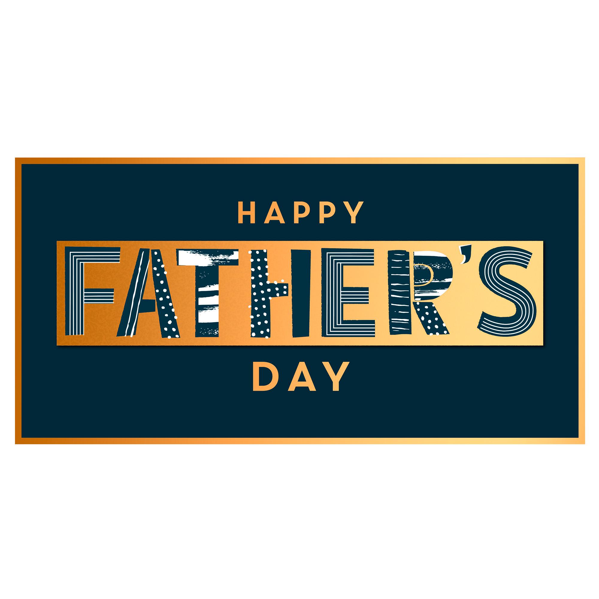 Sainsbury's Home Happy Father's Day Teal & Gold Greeting Card