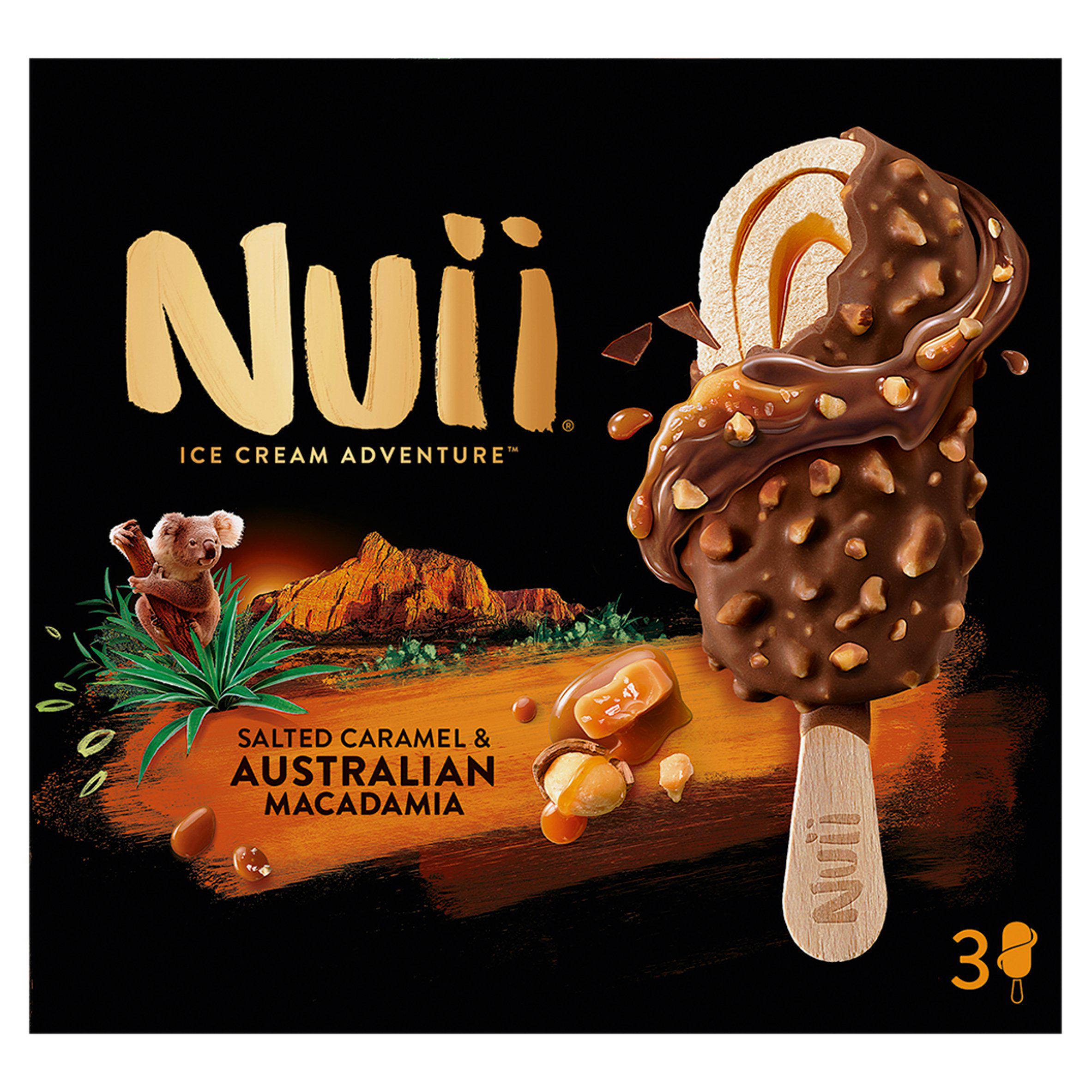 Nuii Salted Caramel & Australian Macadamia Ice Cream Stick