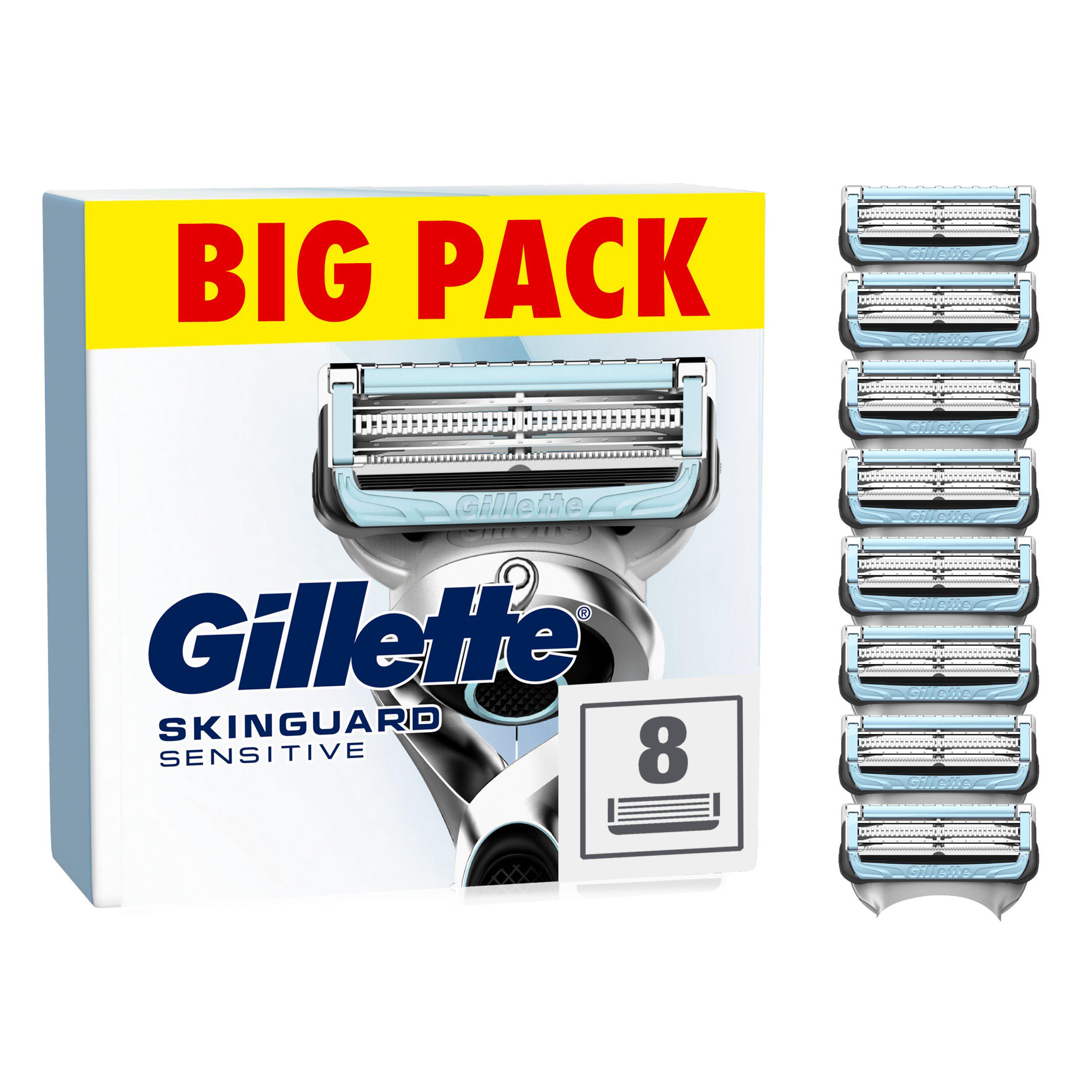 Gillette SkinGuard Sensitive Razor Blades For Men x 8